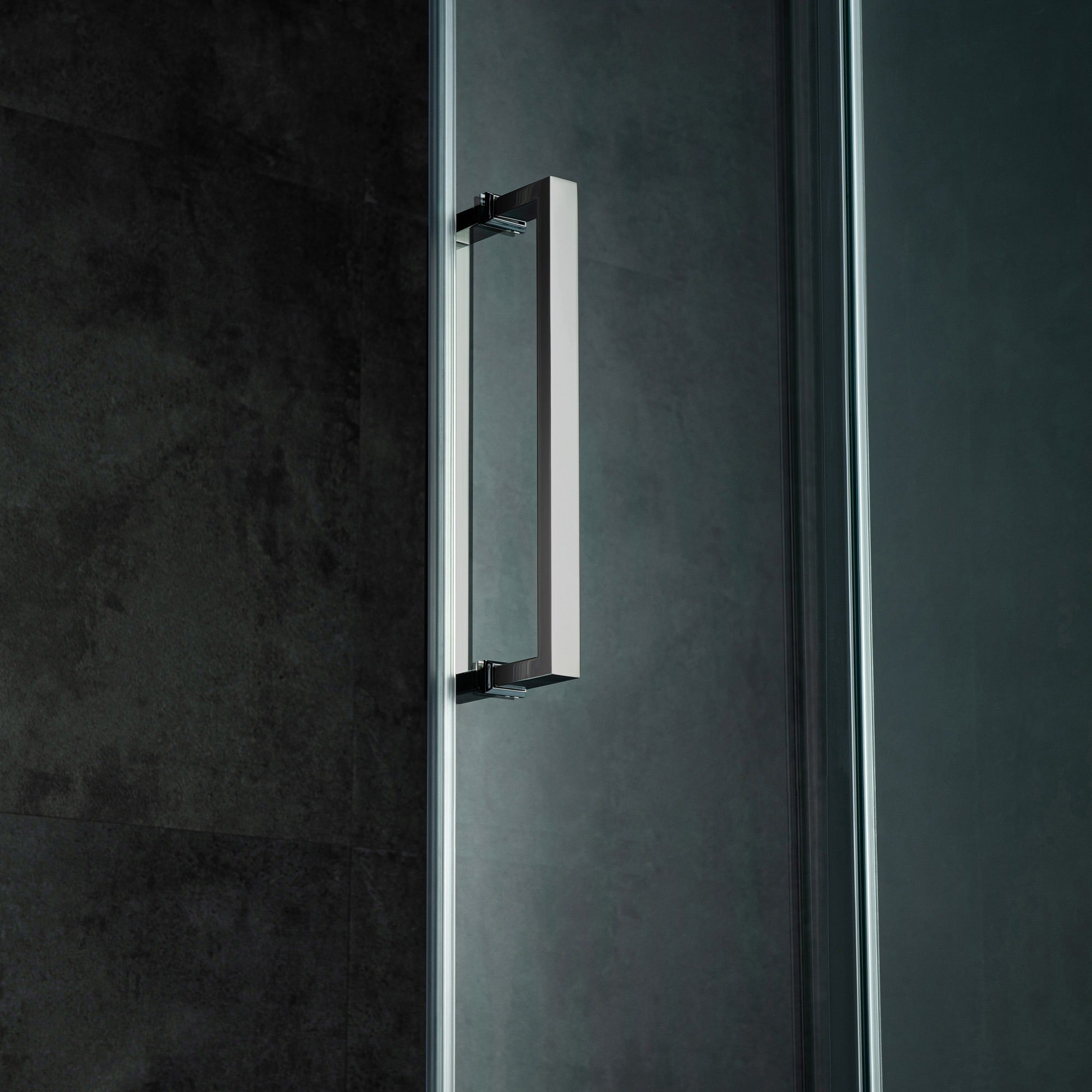 WOODBRIDGE Frameless Single Sliding Shower Doors 56-60" Width x 62" Height with 5/16"(8mm) Clear Tempered Glass and Explosion-Proof Film, MSDF6062