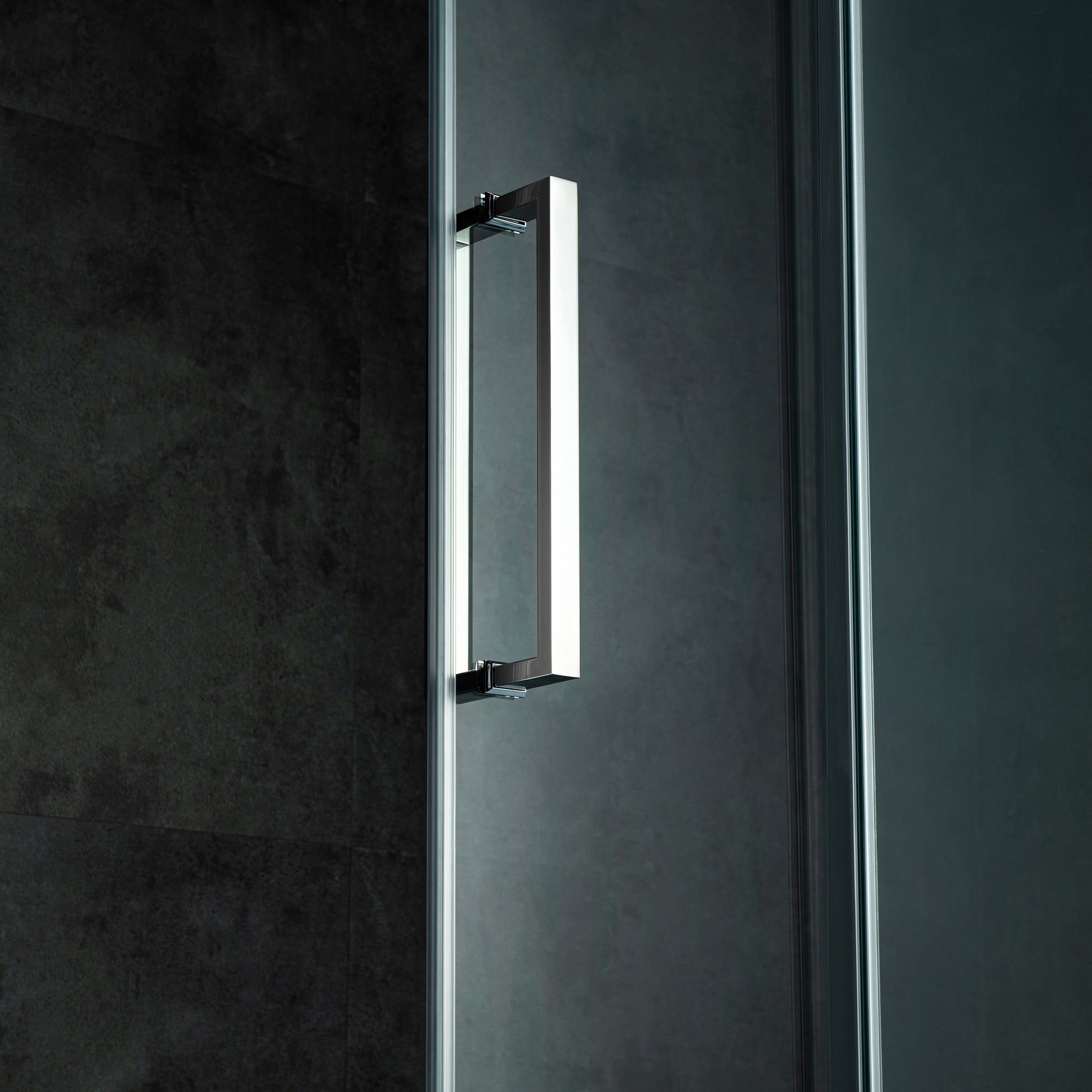 WOODBRIDGE Frameless Single Sliding Shower Doors 56-60" Width x 62" Height with 5/16"(8mm) Clear Tempered Glass and Explosion-Proof Film, MSDF6062