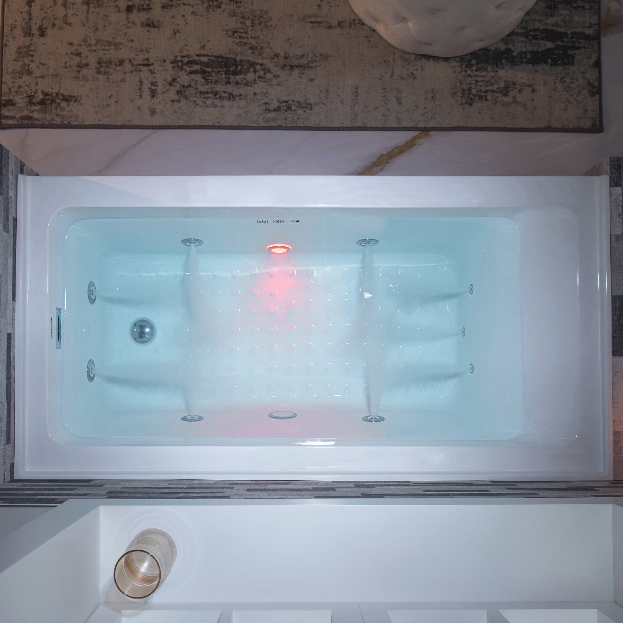 WOODBRIDGE 60" x 30" Alcove Acrylic Rectangular Whirlpool Heated Jetted Tub – Right Drain, White, BS666 Series