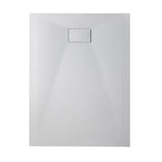 WOODBRIDGE 47.25 in L x 31.5 in W Zero Threshold End Drain Shower Base with Reversible Drain Placement, Matching Decorative Drain Plate and Tile Flange, Wheel Chair Access, Low Profile, White