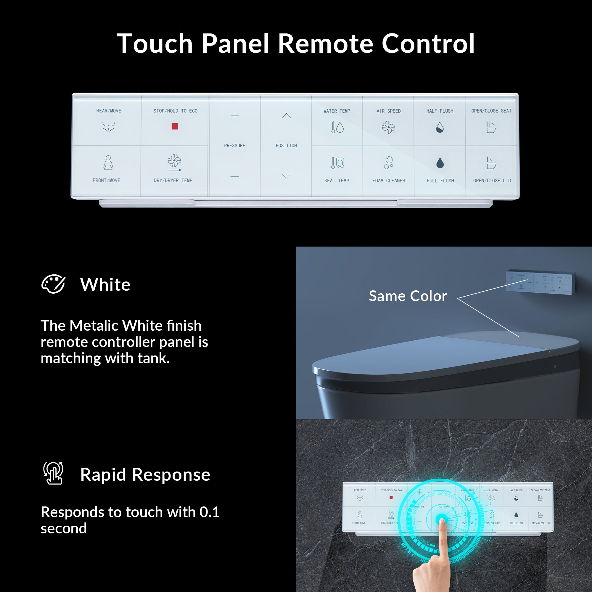 WOODBRIDGE B0931S Smart Bidet Toilet – Auto Flush, Foam Shield & ADA Height | SKU: B0931S