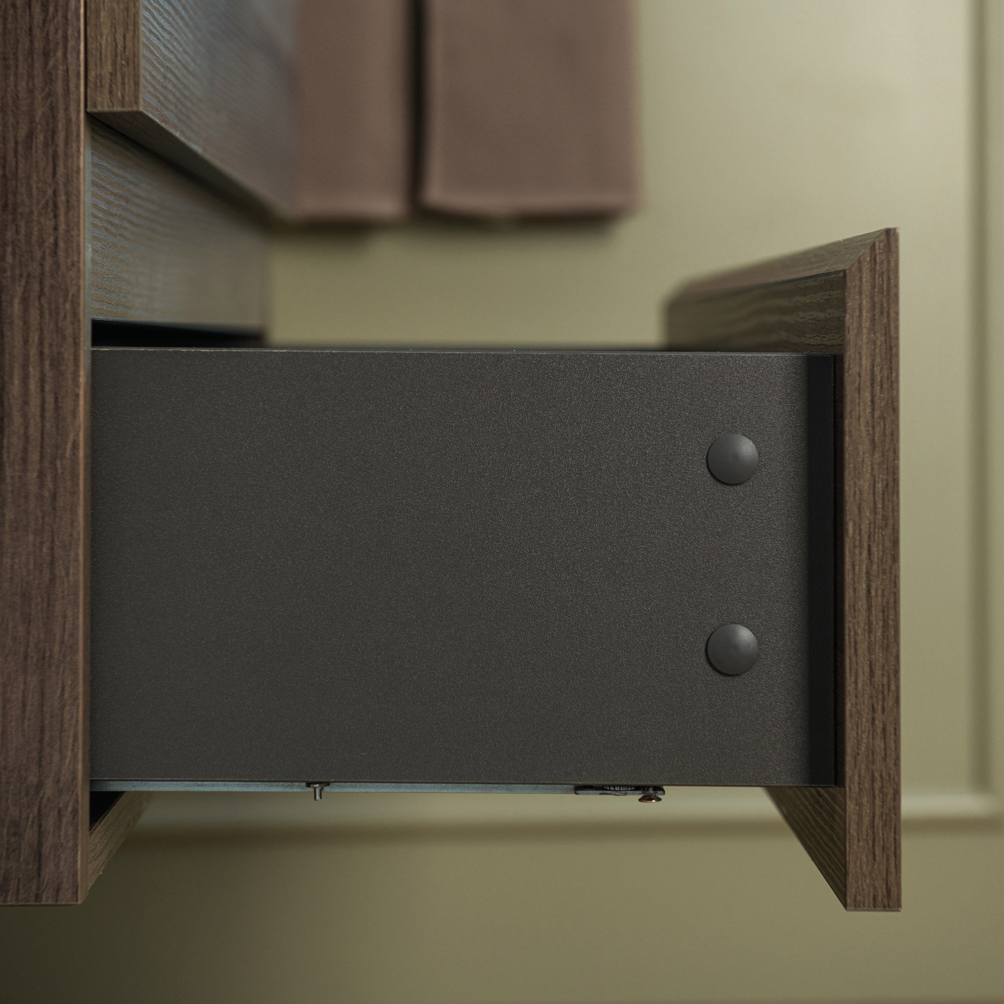 WOODBRIDGE 23-5/8 in. W x 19-5/8 in. D Wall Mounted Floating Vanity in Grey Oak with Resin Composite Vanity Top in Glossy White