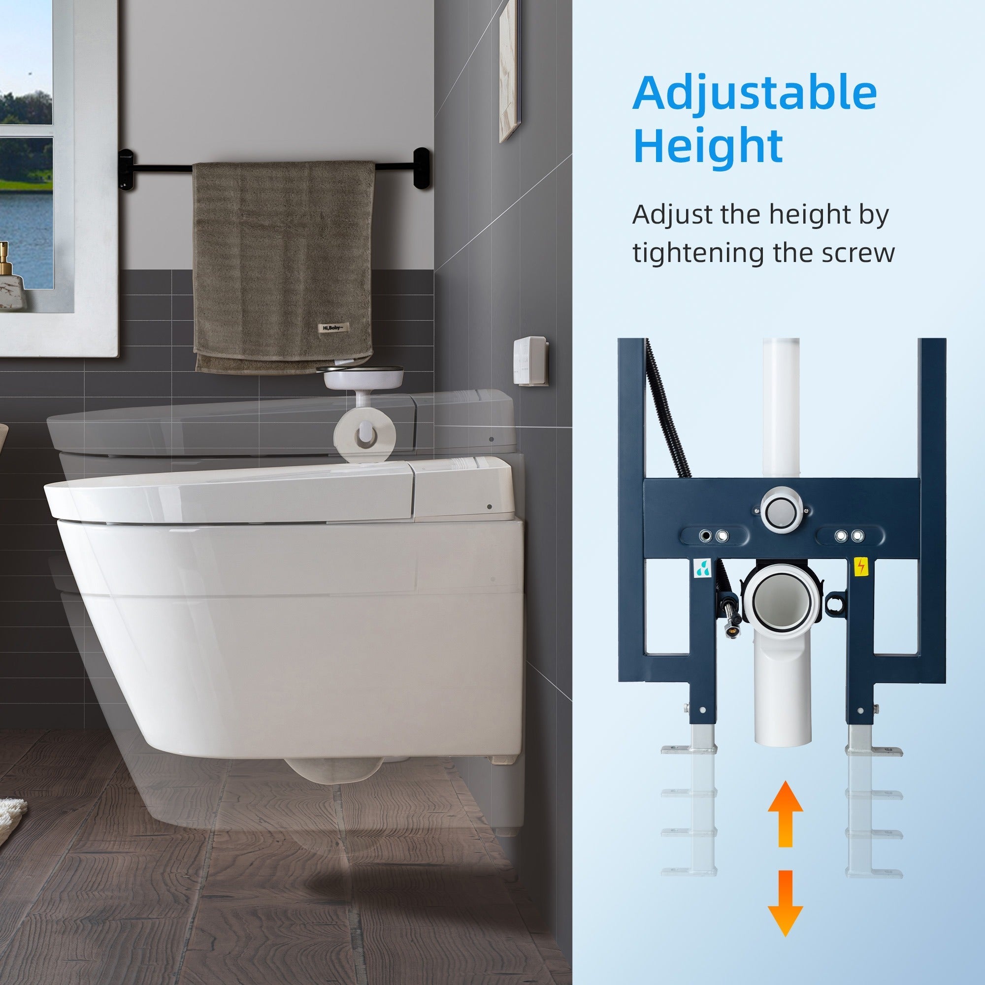 WOODBRIDGE Intelligent Wall-Hung Smart Bidet Toilet Package – LT611_SWHT611_FP611-WH