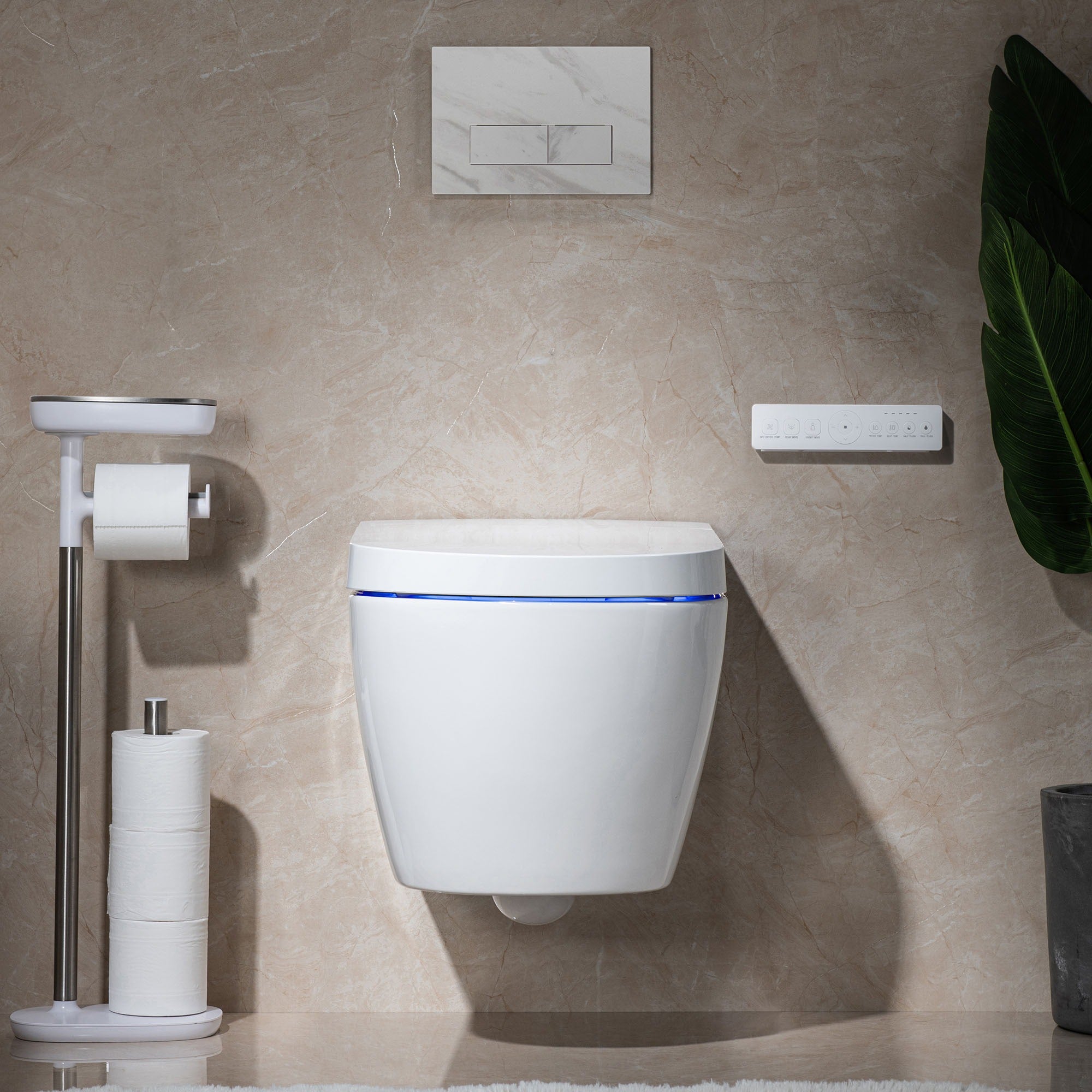 WOODBRIDGE Intelligent Wall-Hung Smart Bidet Toilet Package – LT611_SWHT611_FP611-WH