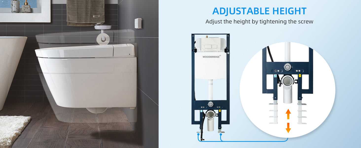 WOODBRIDGE Intelligent Wall-Hung Smart Bidet Toilet Package – LT611_SWHT611_FP611-WH