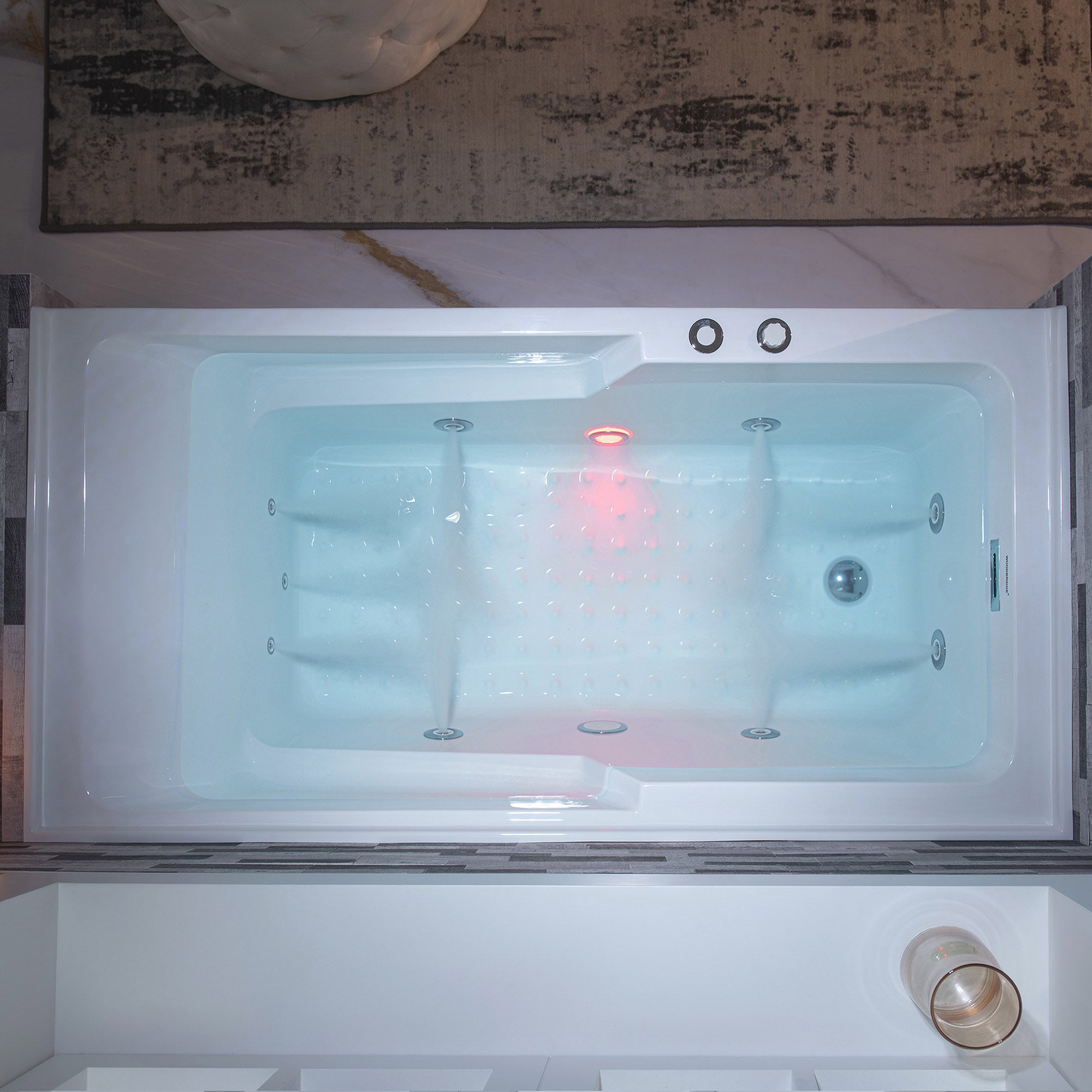 WOODBRIDGE BS6030L 60 Inch Alcove Acrylic Whirlpool Heated Jetted Tub