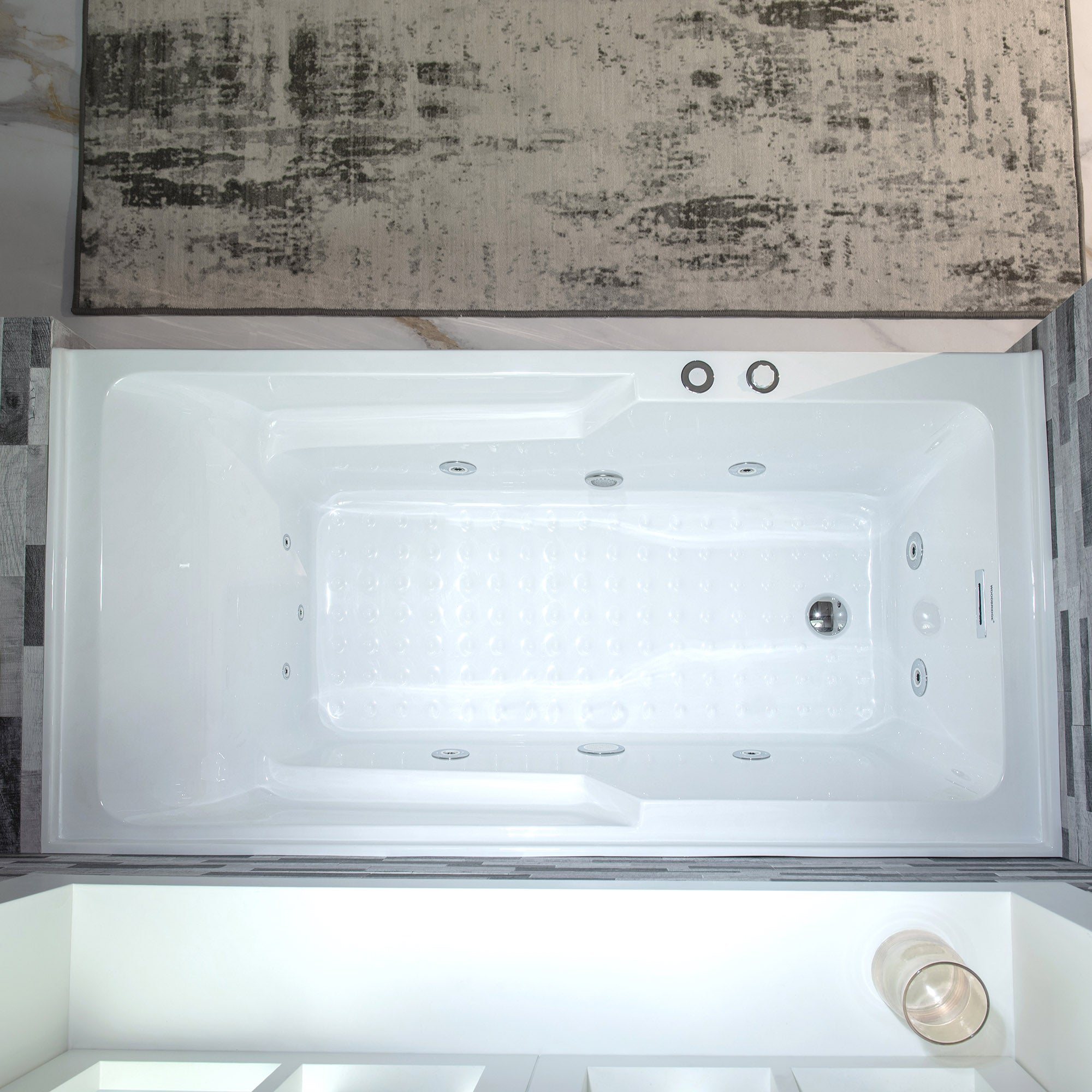 WOODBRIDGE BS6030L 60 Inch Alcove Acrylic Whirlpool Heated Jetted Tub