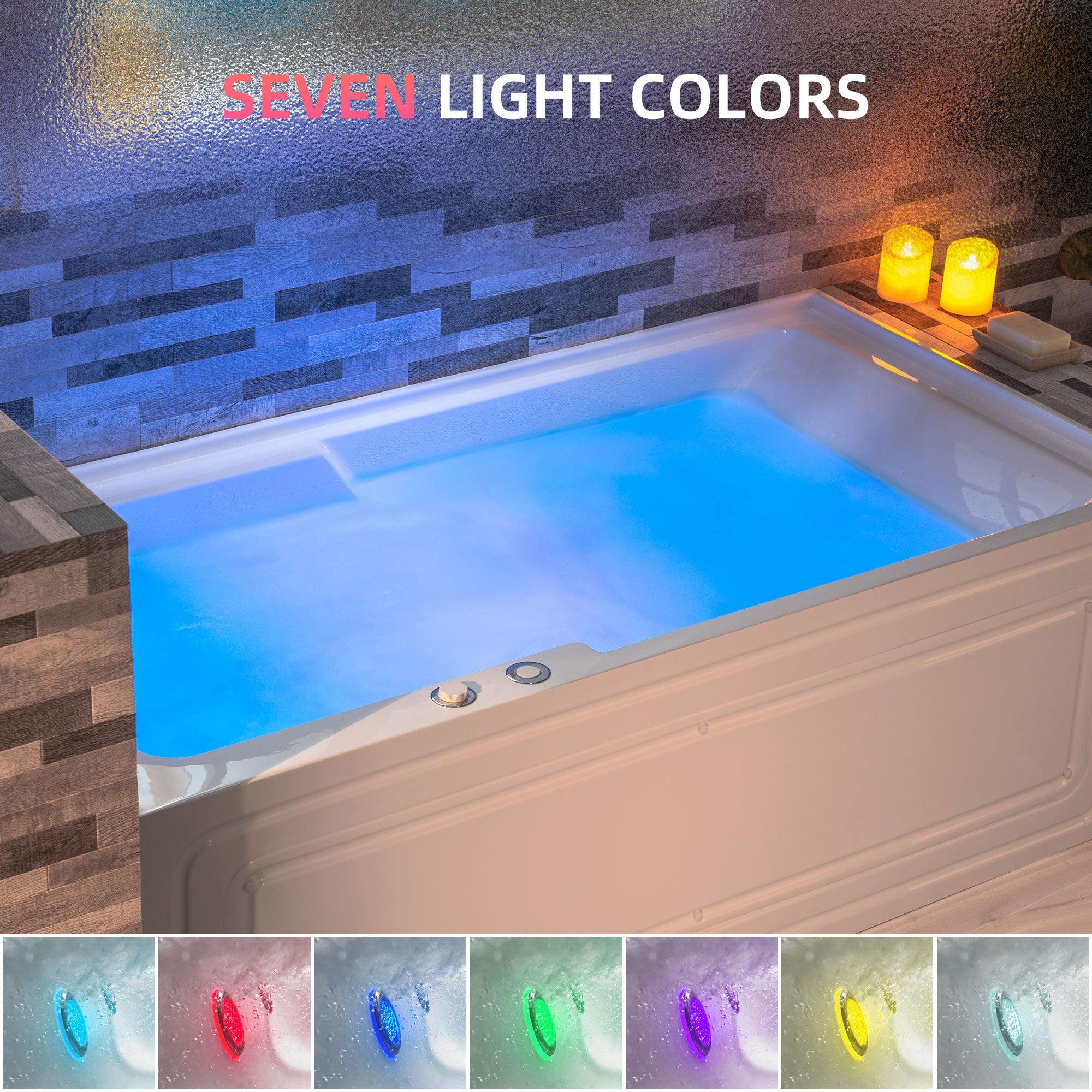 WOODBRIDGE BS6030L 60 Inch Alcove Acrylic Whirlpool Heated Jetted Tub
