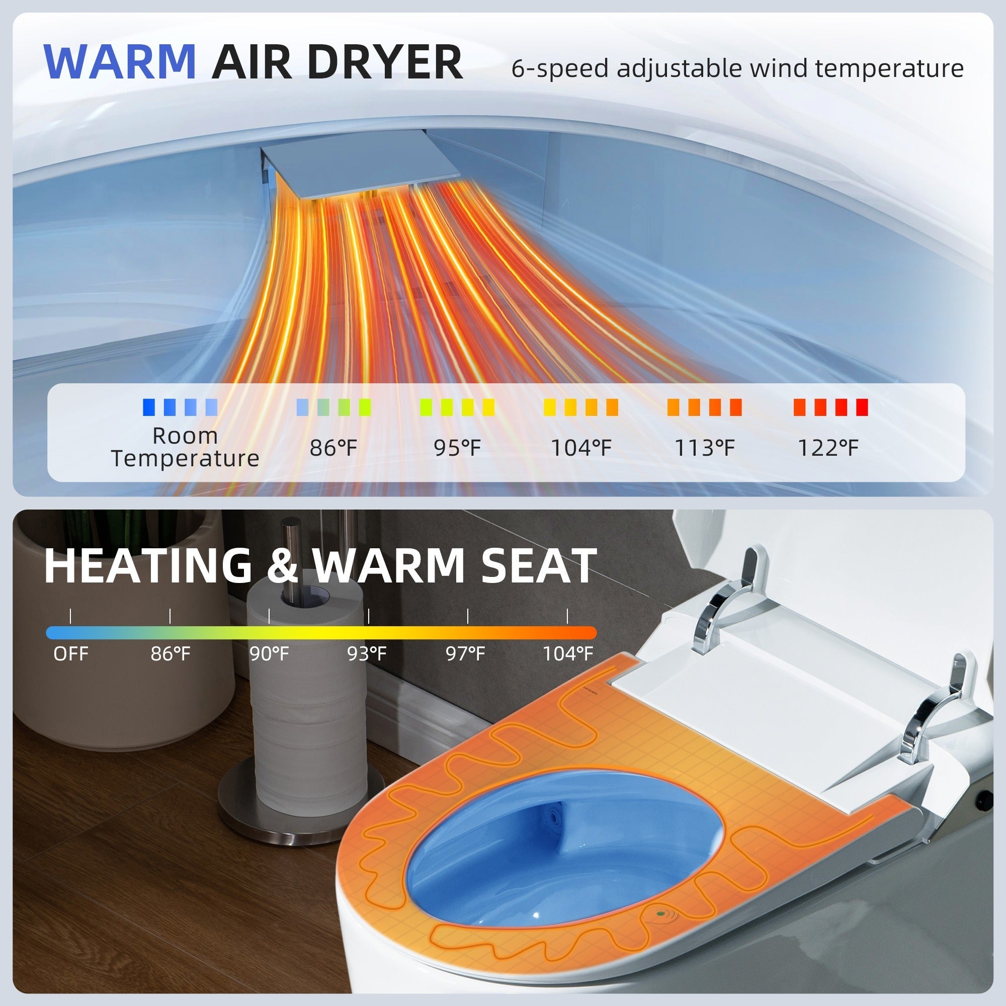 EBT470 – WOODBRIDGE Intelligent Smart Bidet Toilet with Auto Flush & Foot Sensor