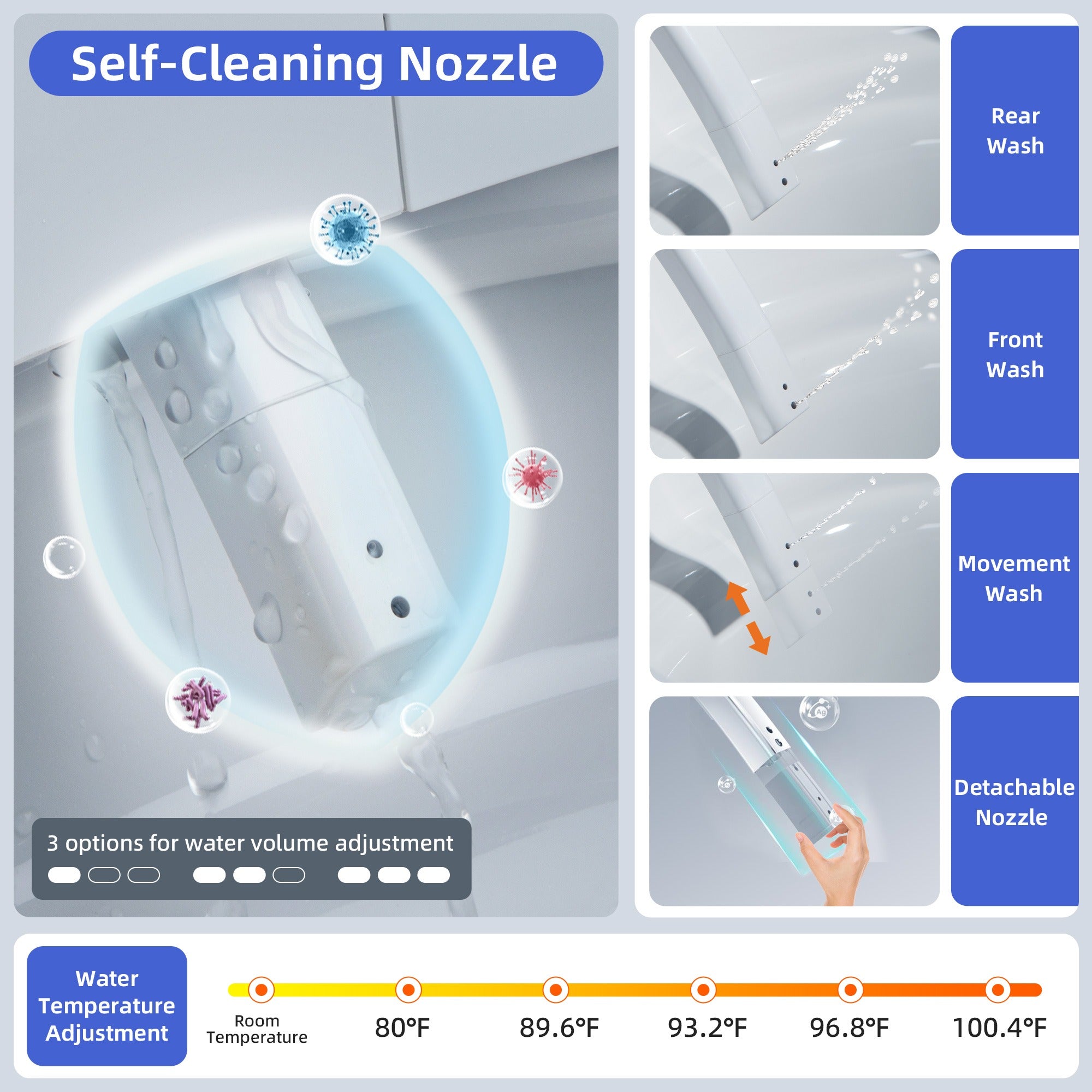 EBT470 – WOODBRIDGE Intelligent Smart Bidet Toilet with Auto Flush & Foot Sensor