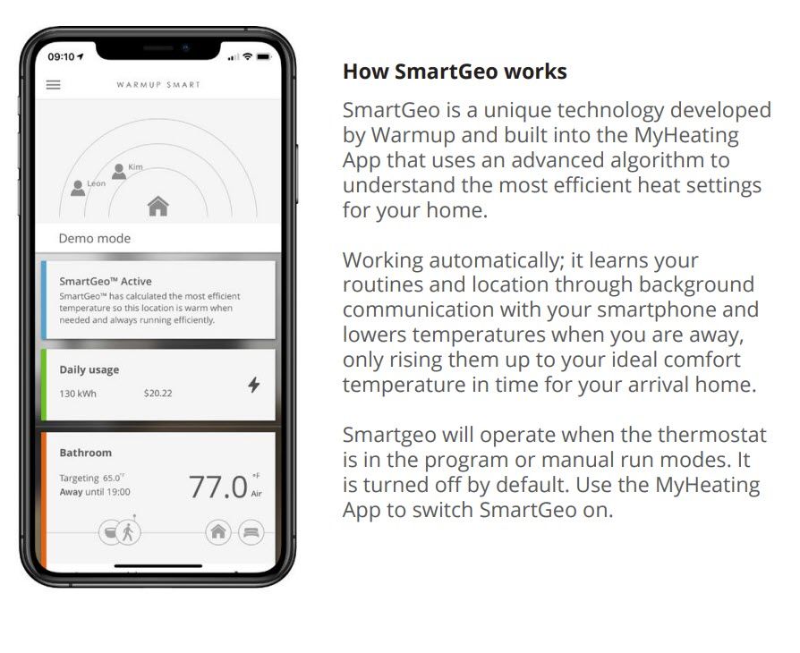 Warmup 7iE Smart WiFi MATTER Thermostat – Cloud White, 120V/240V (7IE-04-CW-LC)