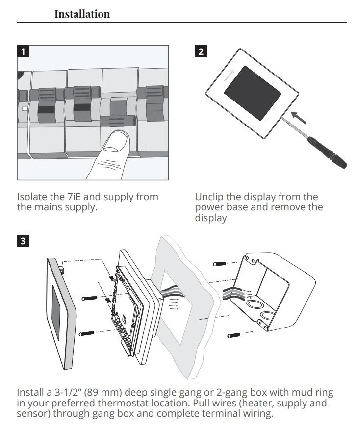 Warmup 7iE Smart WiFi MATTER Thermostat – Cloud White, 120V/240V (7IE-04-CW-LC)