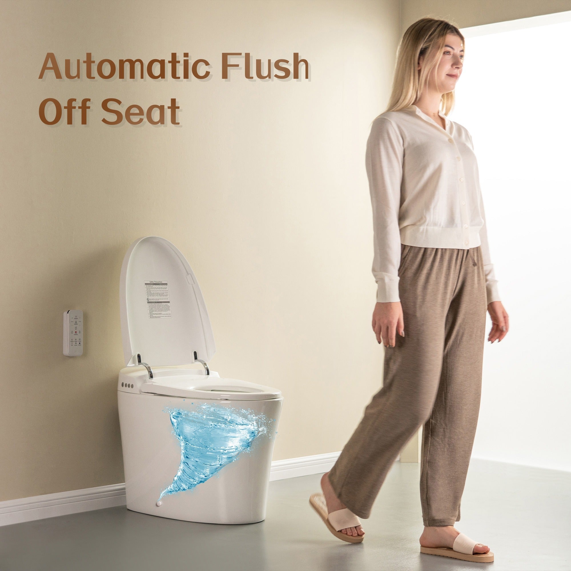 WOODBRIDGE B0970S-3.0 Smart Tankless Bidet Toilet – Auto Flush, Foot Sensor, Heated Seat