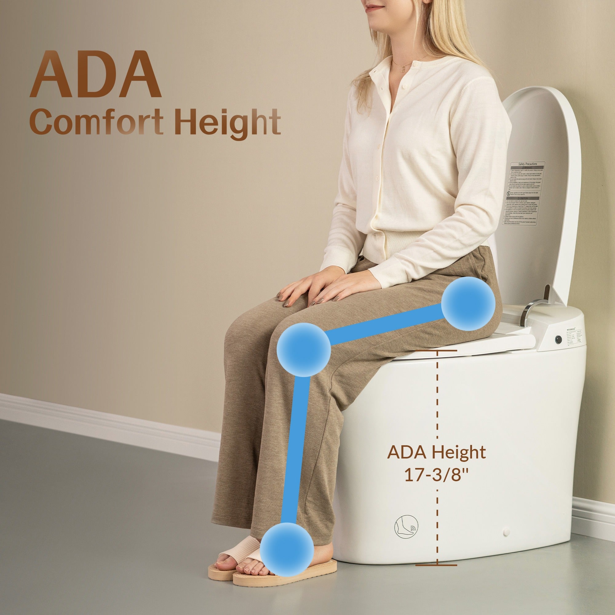 WOODBRIDGE B0970S-3.0 Smart Tankless Bidet Toilet – Auto Flush, Foot Sensor, Heated Seat