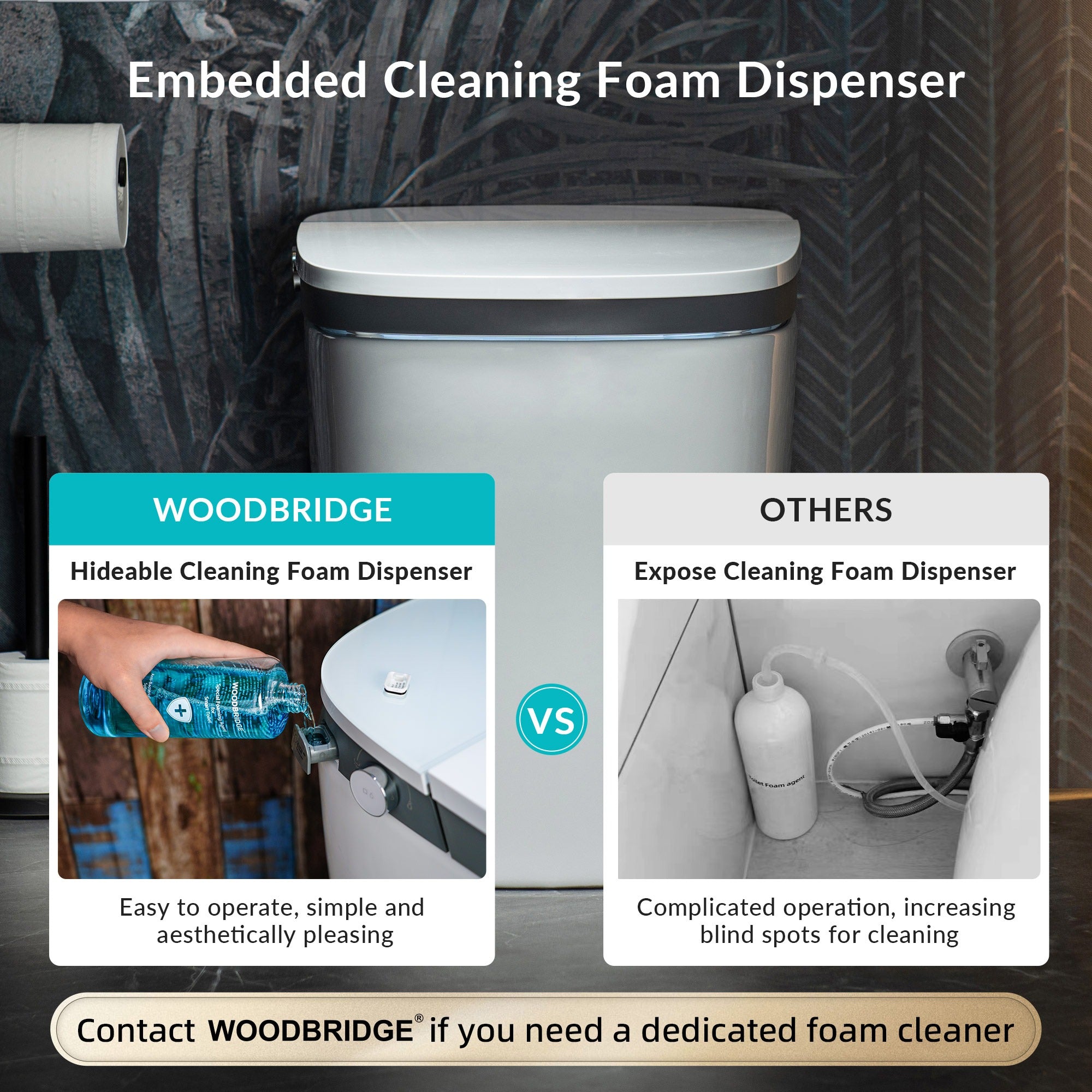 WOODBRIDGE B0931S Smart Bidet Toilet – Auto Flush, Foam Shield & ADA Height | SKU: B0931S