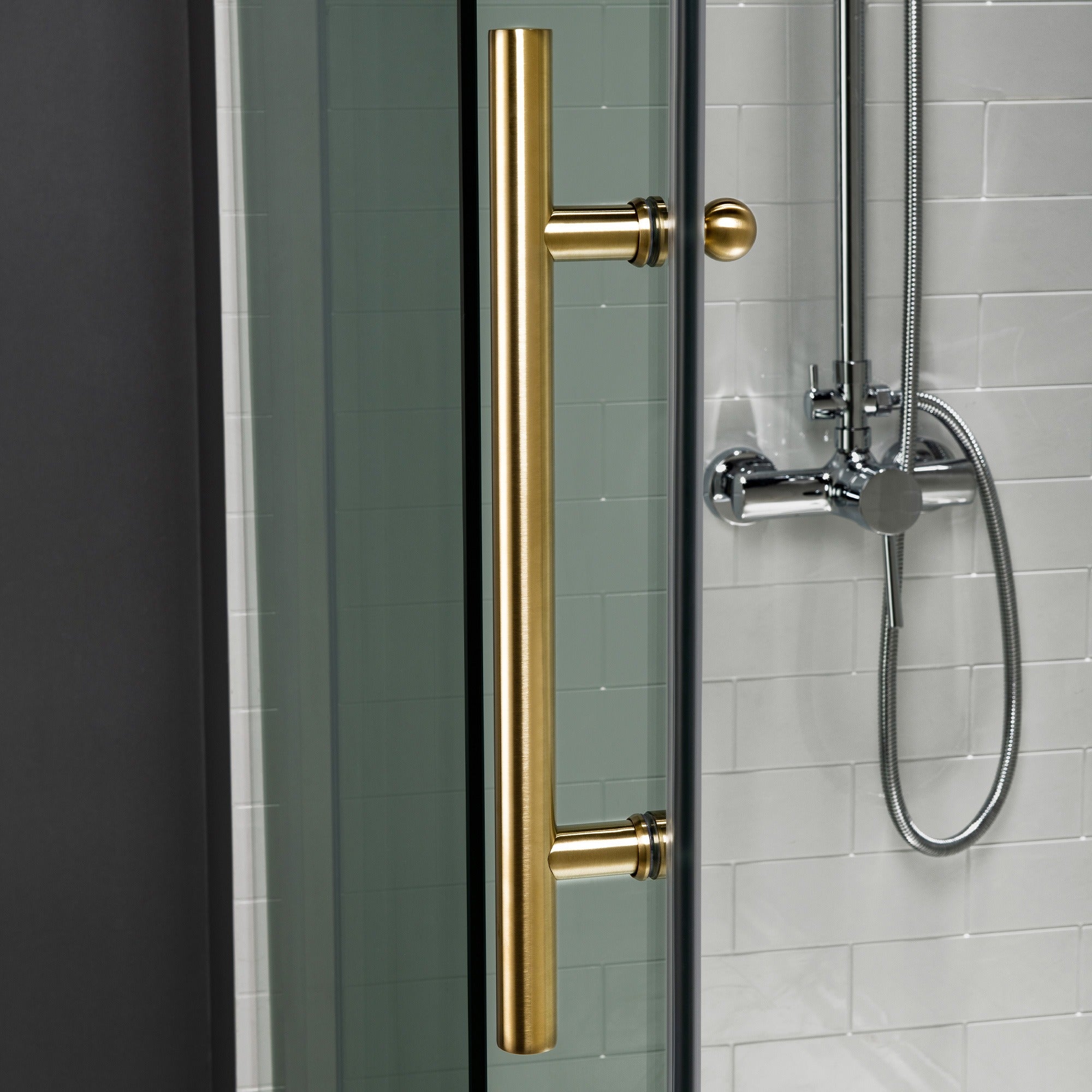 WOODBRIDGE Frameless Shower Doors 56-60" Width x 76"Height with 5/16"(8mm) Clear Tempered Glass Single Sliding with Side Seal Strips, DDM-6076