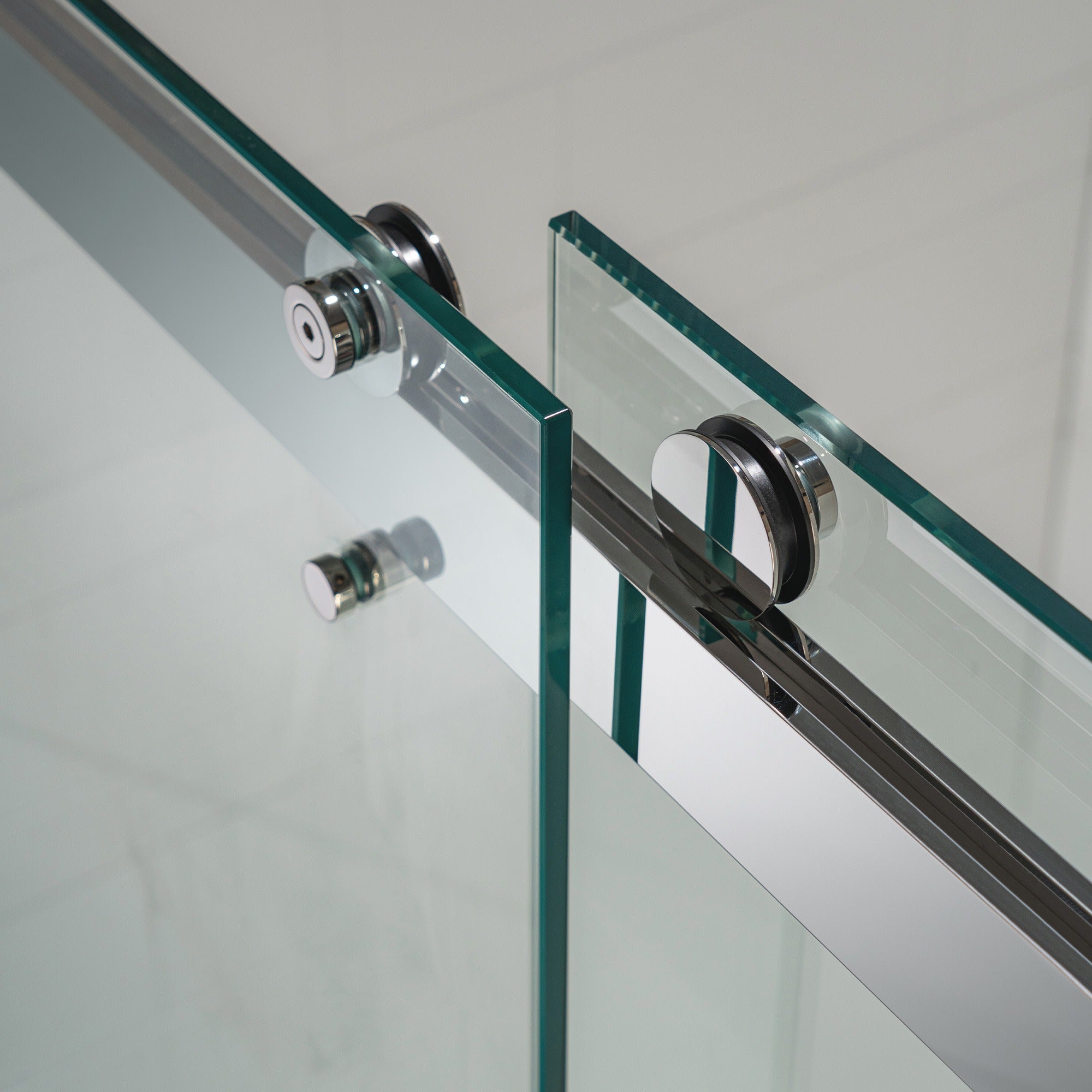 WOODBRIDGE Frameless Bathtub Shower Doors 56-60" Width x 66" Height with 5/16"(8mm) Clear Tempered Glass Double Sliding with Side Seal Strips, DDS-6066
