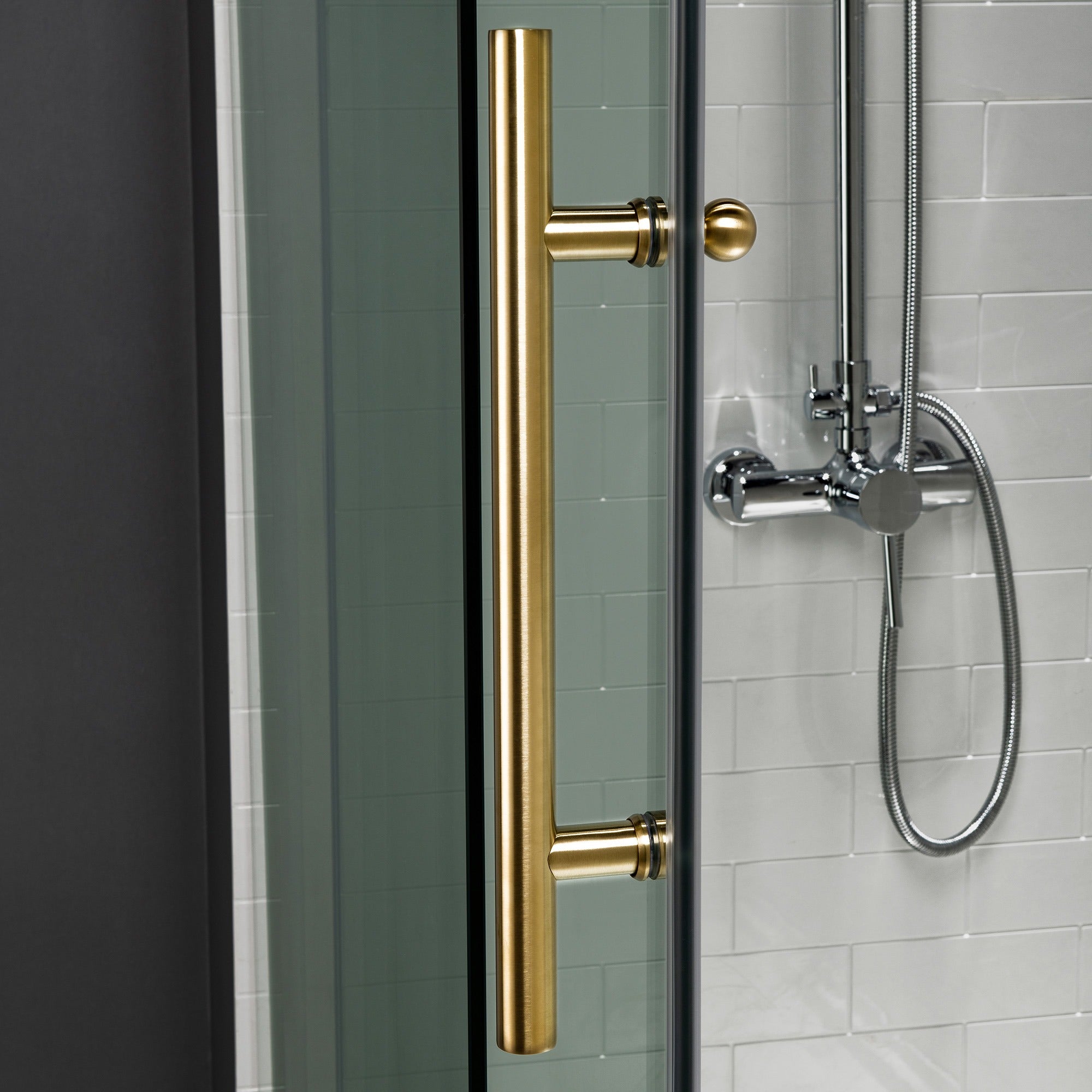 WOODBRIDGE Frameless Shower Doors 68-72" Width x 76"Height with 3/8"(10mm) Clear Tempered Glass, MBSDC7276