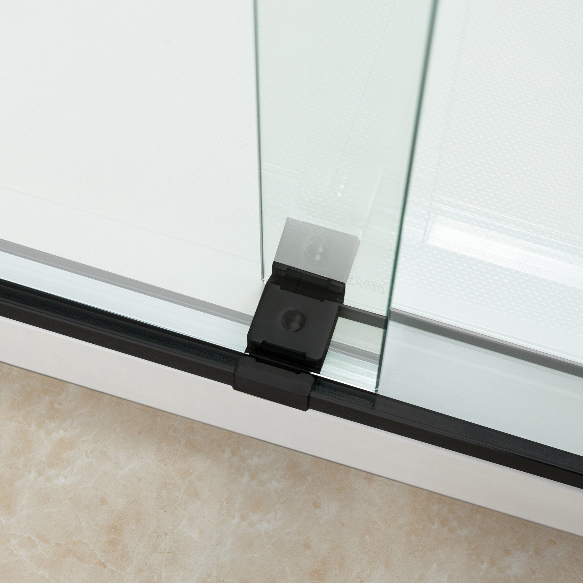 WOODBRIDGE Frameless Shower Doors 56-60" Width x 76"Height with 5/16"(8mm) Clear Tempered Glass, 2 Ways Opening & Double Sliding,ASD6076
