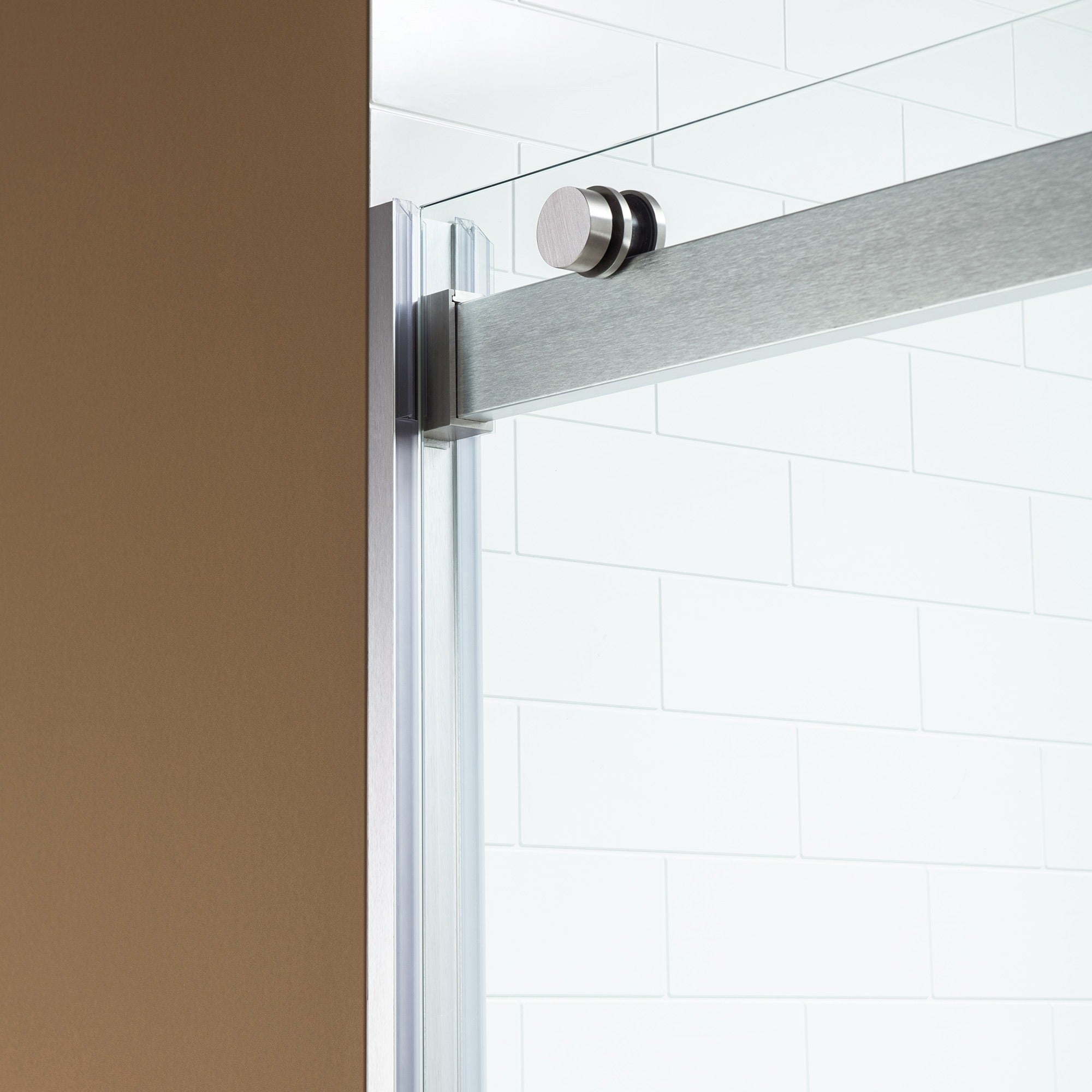 WOODBRIDGE Frameless Shower Doors 56-60" Width x 76"Height with 5/16"(8mm) Clear Tempered Glass, 2 Ways Opening & Double Sliding,ASD6076