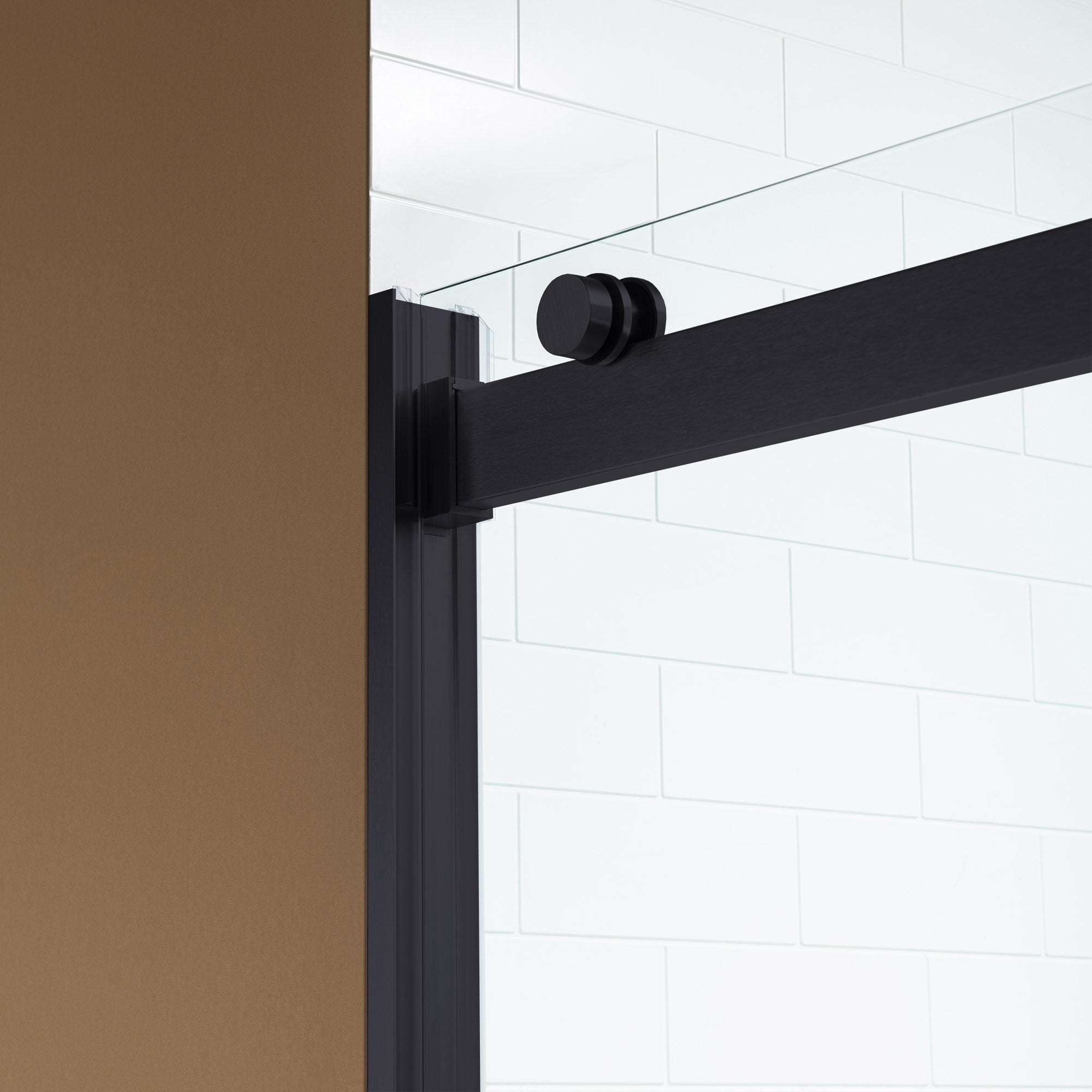 WOODBRIDGE Frameless Bathtub Shower Doors 44-48" Width x76"Height with 5/16"(8mm) Clear Tempered Glass, 2 Ways Opening & Double Sliding, ASD4876