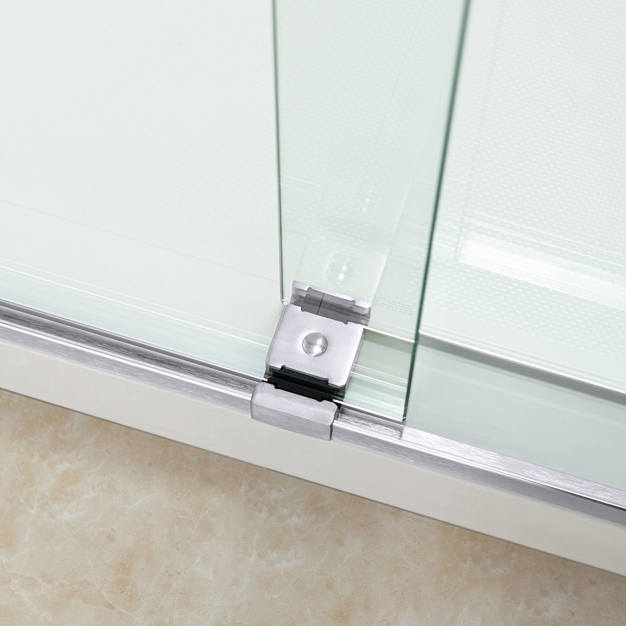 WOODBRIDGE Frameless Bathtub Shower Doors 44-48" Width x76"Height with 5/16"(8mm) Clear Tempered Glass, 2 Ways Opening & Double Sliding, ASD4876