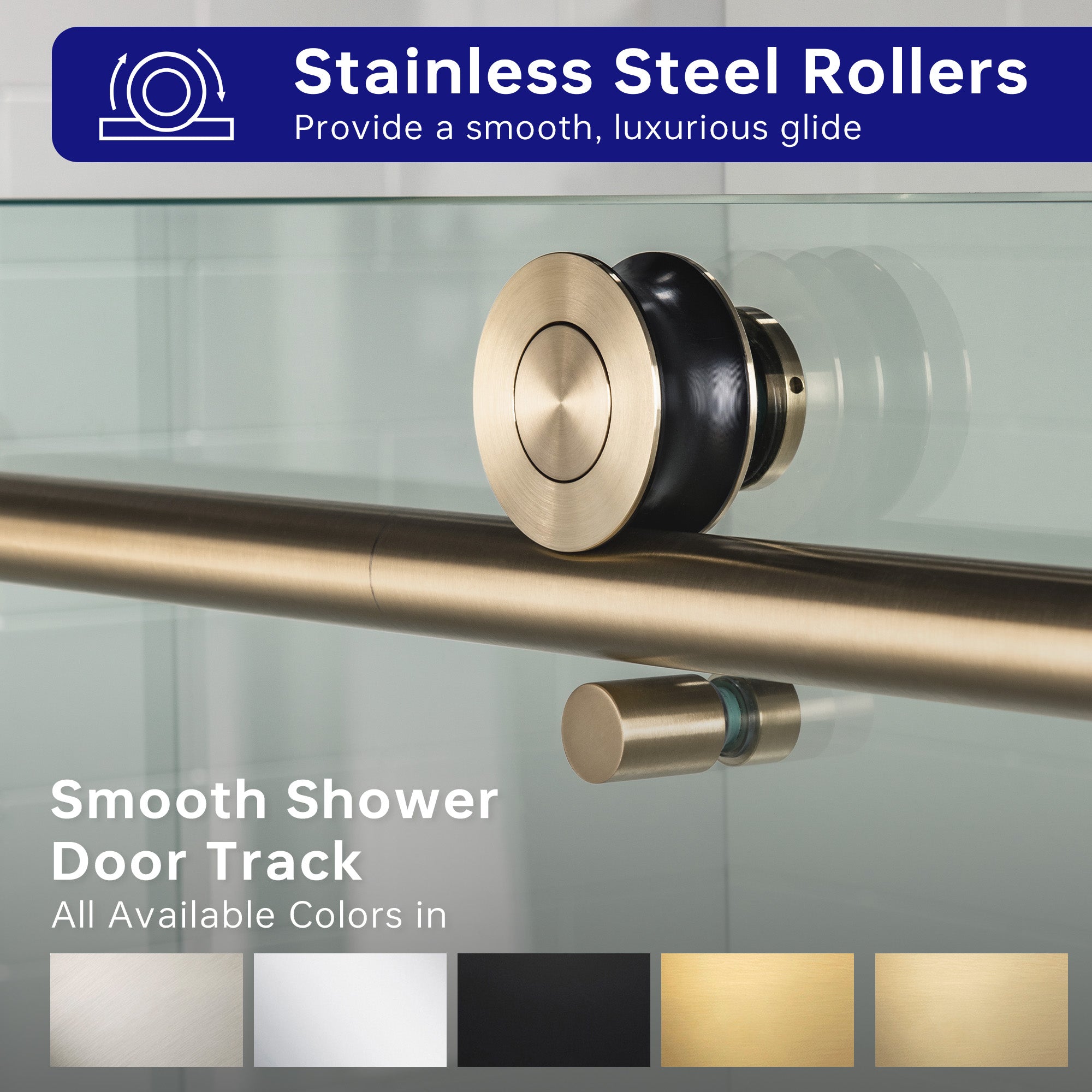 WOODBRIDGE MBSDC6076 Frameless Double Sliding Shower Door 56–60" x 76"