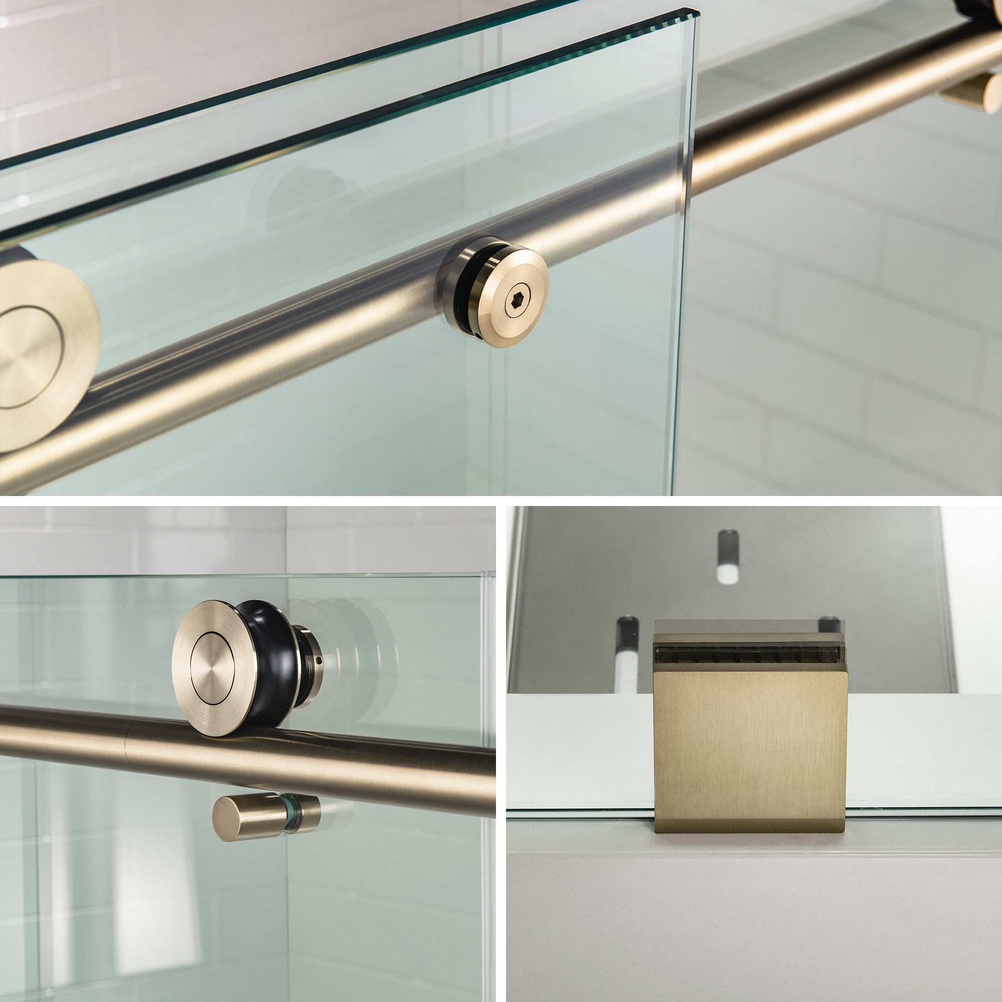 WOODBRIDGE MBSDC6076 Frameless Double Sliding Shower Door 56–60" x 76"