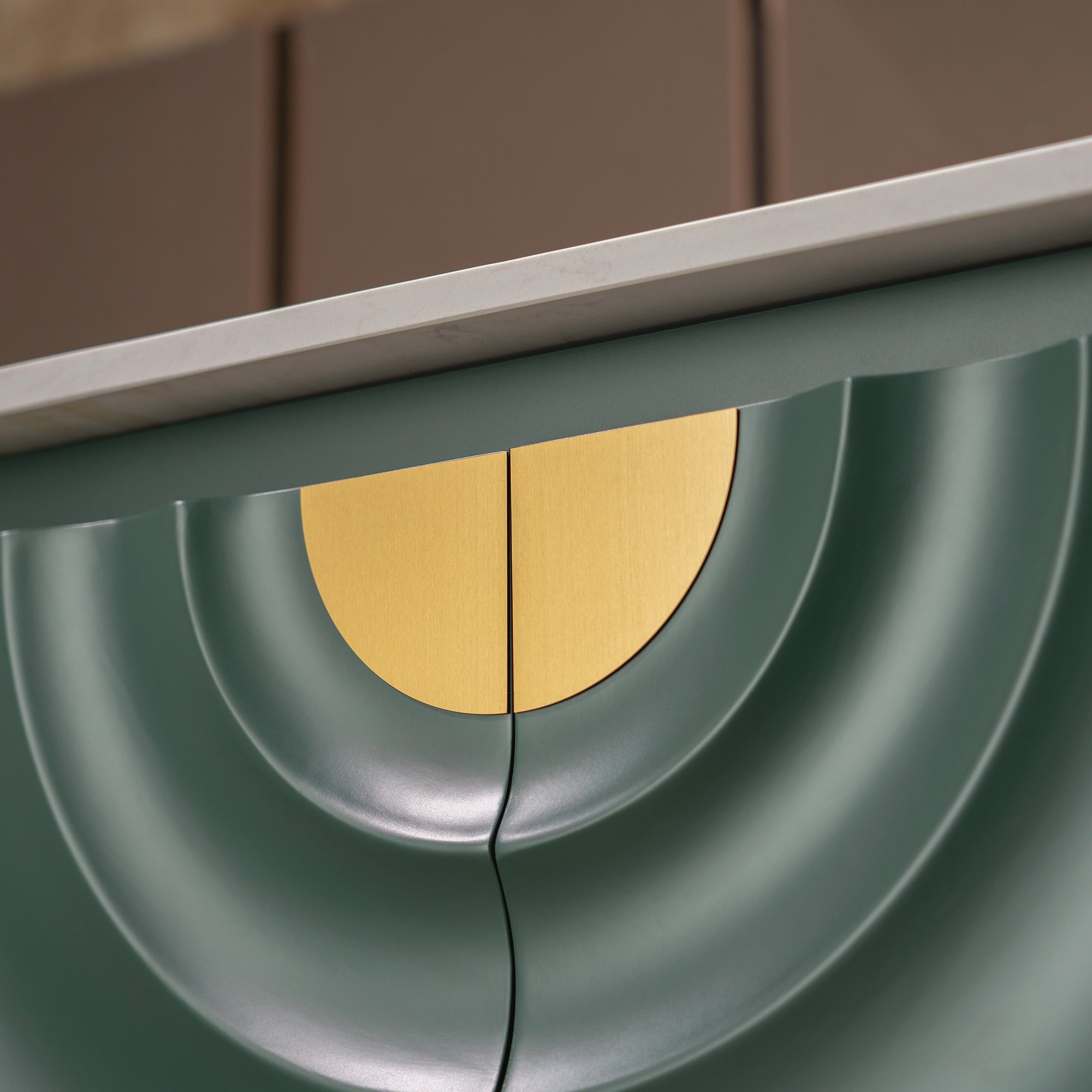 WOODBRIDGE 36"X22" Bathroom Vanity in Green with Single Ceramic Undermount Sink