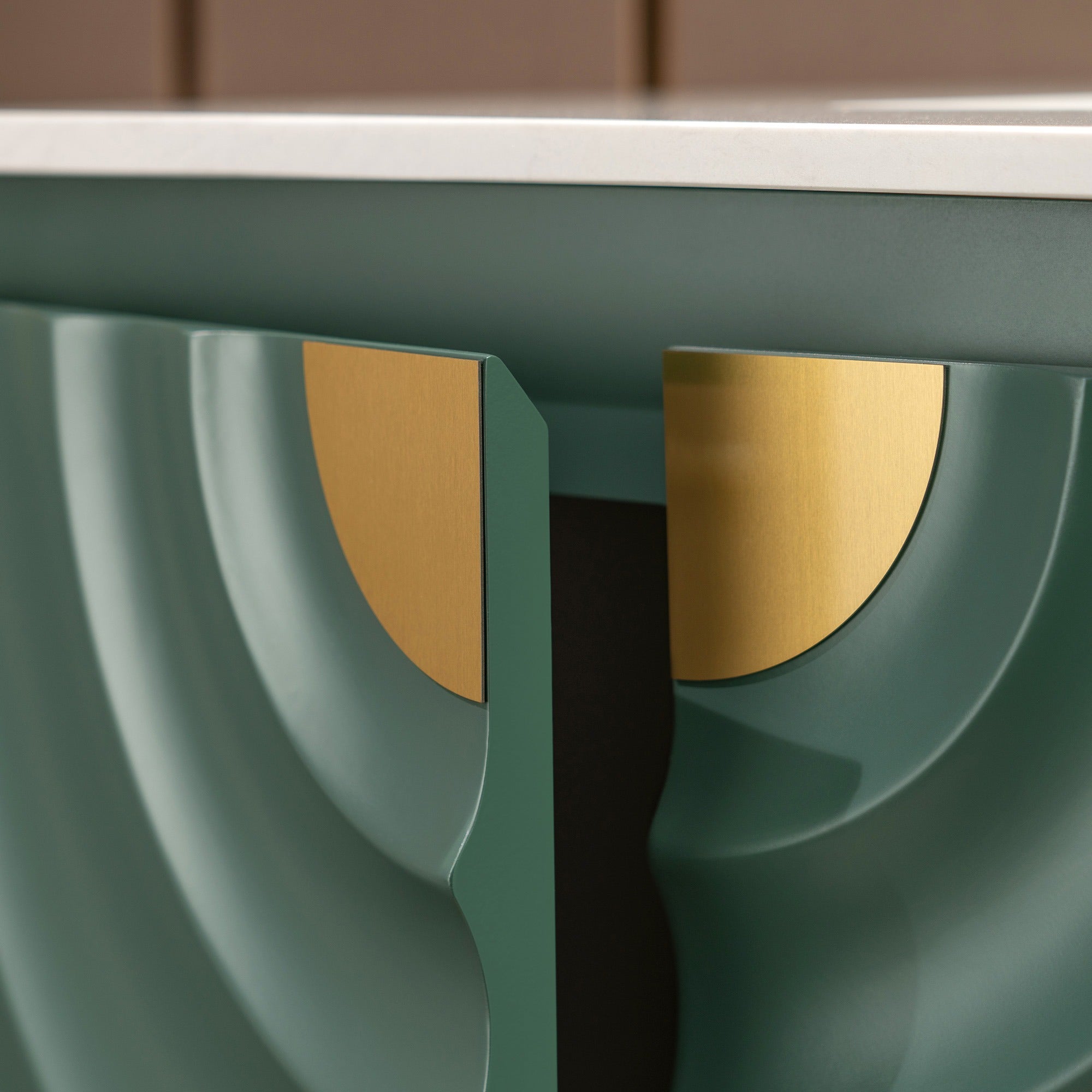 WOODBRIDGE 36"X22" Bathroom Vanity in Green with Single Ceramic Undermount Sink