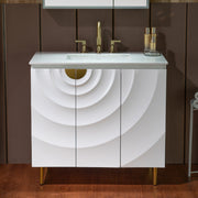 WOODBRIDGE 36"X22" Bathroom Vanity in White with Single Ceramic Undermount Sink