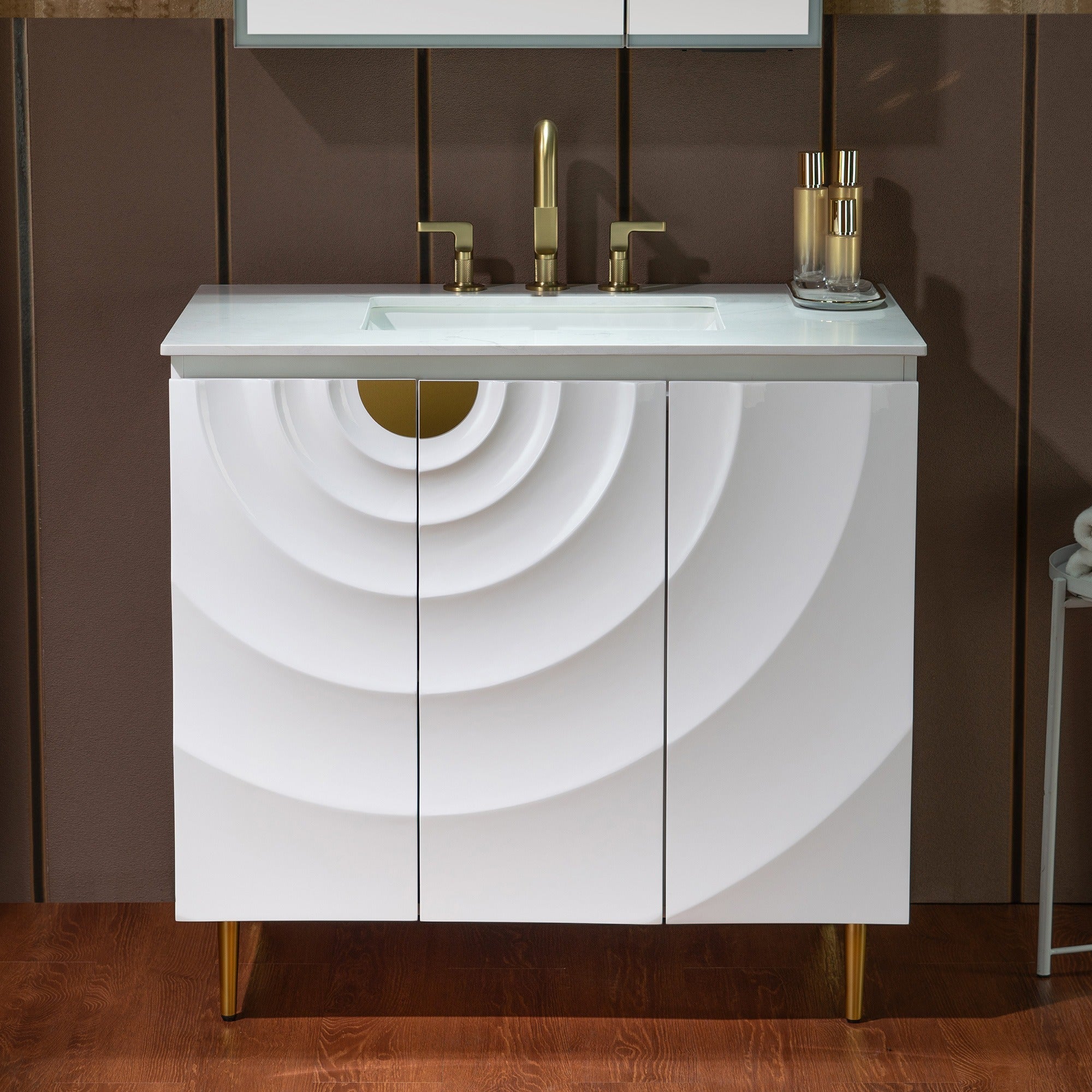 WOODBRIDGE 36"X22" Bathroom Vanity in White with Single Ceramic Undermount Sink