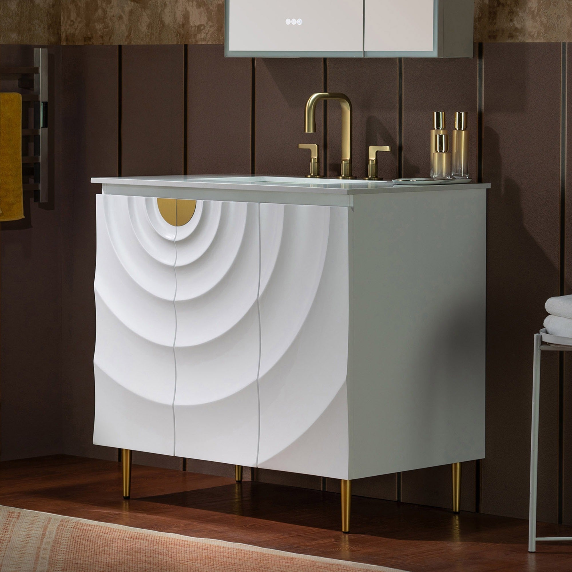 WOODBRIDGE 36"X22" Bathroom Vanity in White with Single Ceramic Undermount Sink