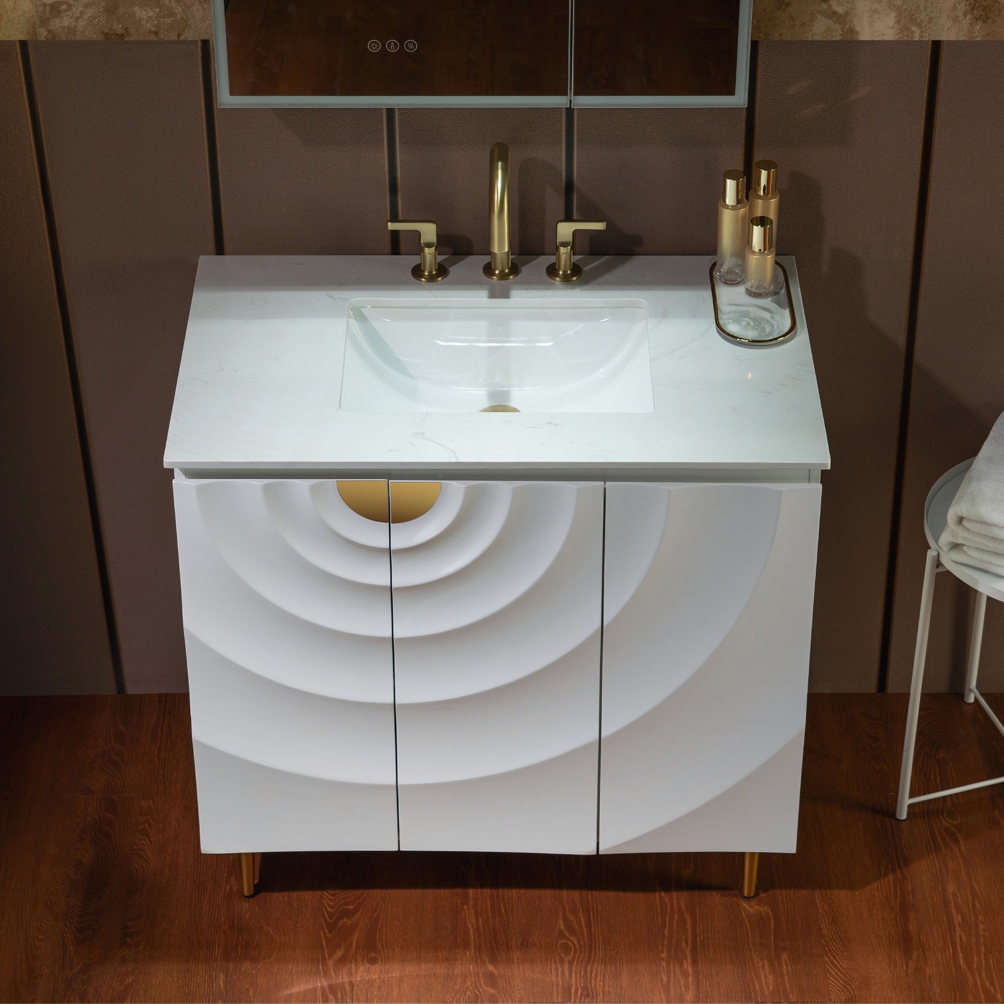 WOODBRIDGE 36"X22" Bathroom Vanity in White with Single Ceramic Undermount Sink