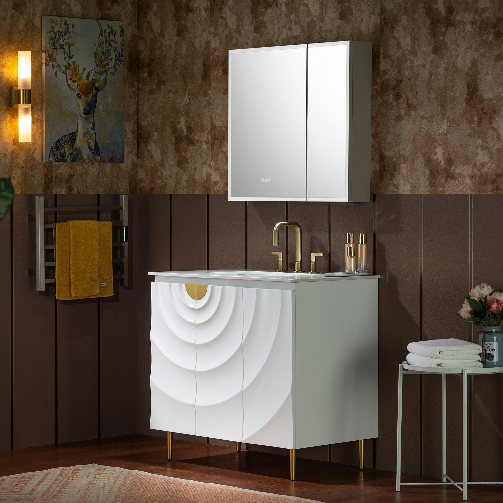 WOODBRIDGE 36"X22" Bathroom Vanity in White with Single Ceramic Undermount Sink