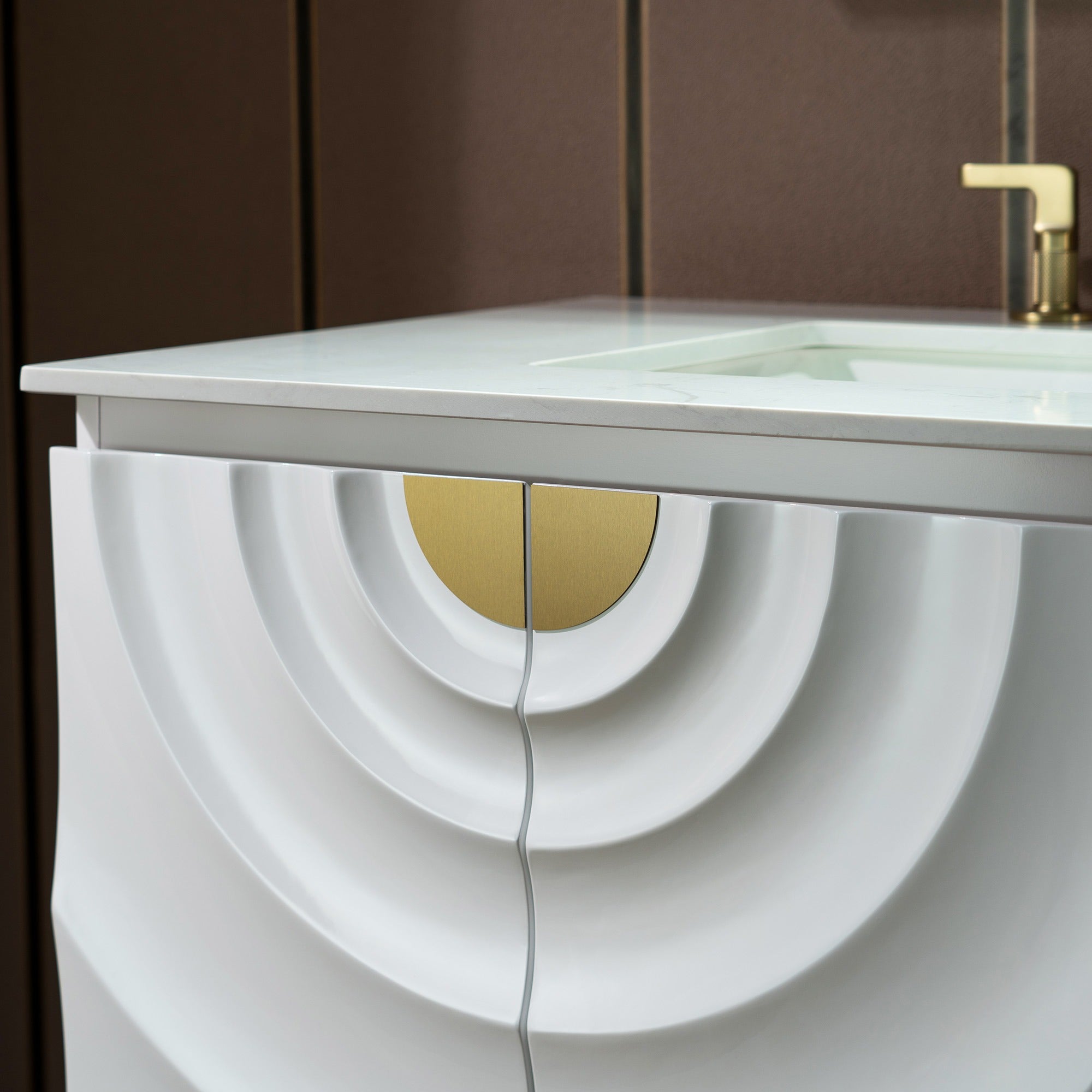WOODBRIDGE 36"X22" Bathroom Vanity in White with Single Ceramic Undermount Sink
