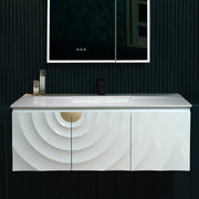 WOODBRIDGE 48"X22" Wall Mounted Floating Bathroom Vanity in White with Single Ceramic Undermount Sink