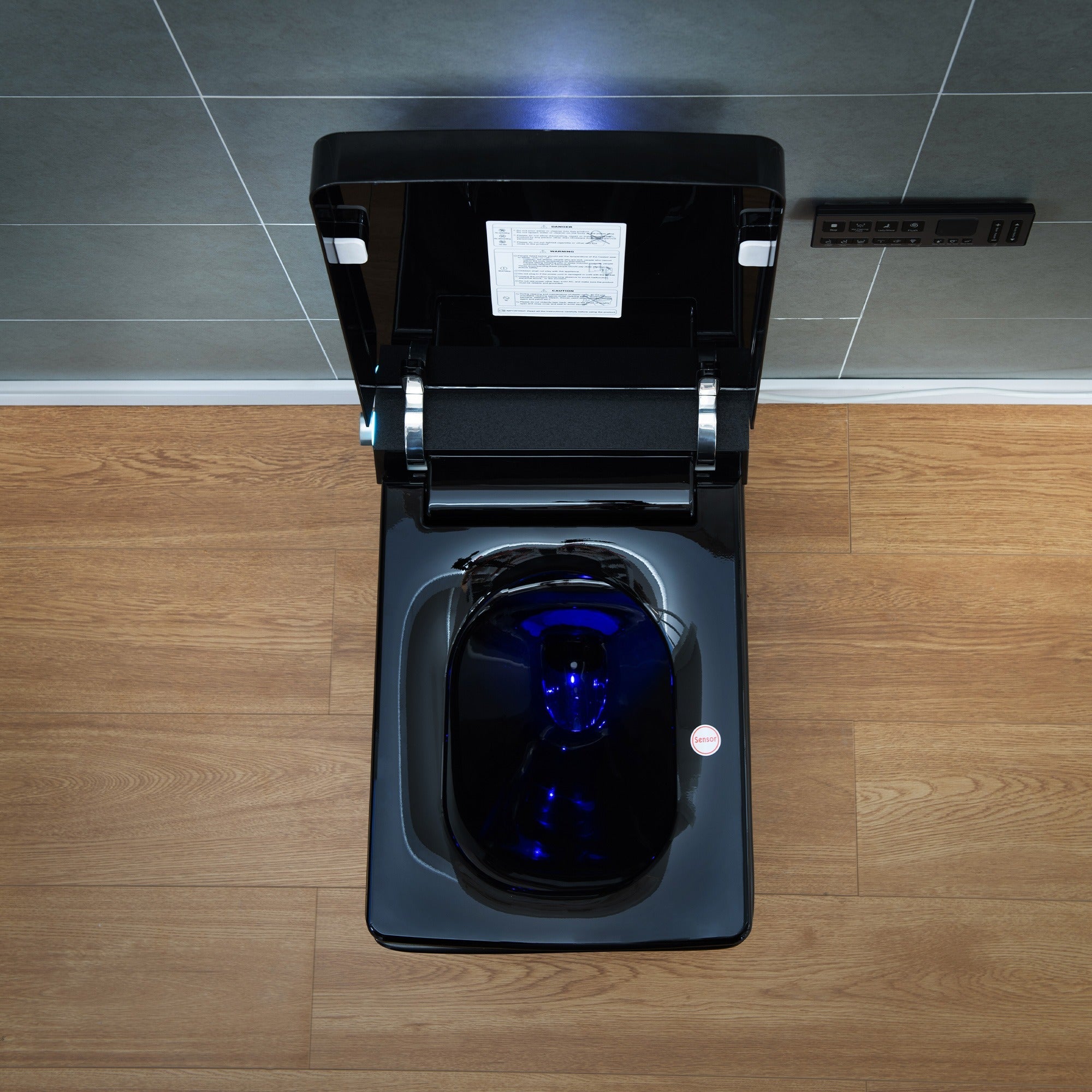 WOODBRIDGE EBT-HB02 Smart Bidet Toilet – Auto Flush, Heated Seat, Glossy Black (SKU: EBT-HB02)