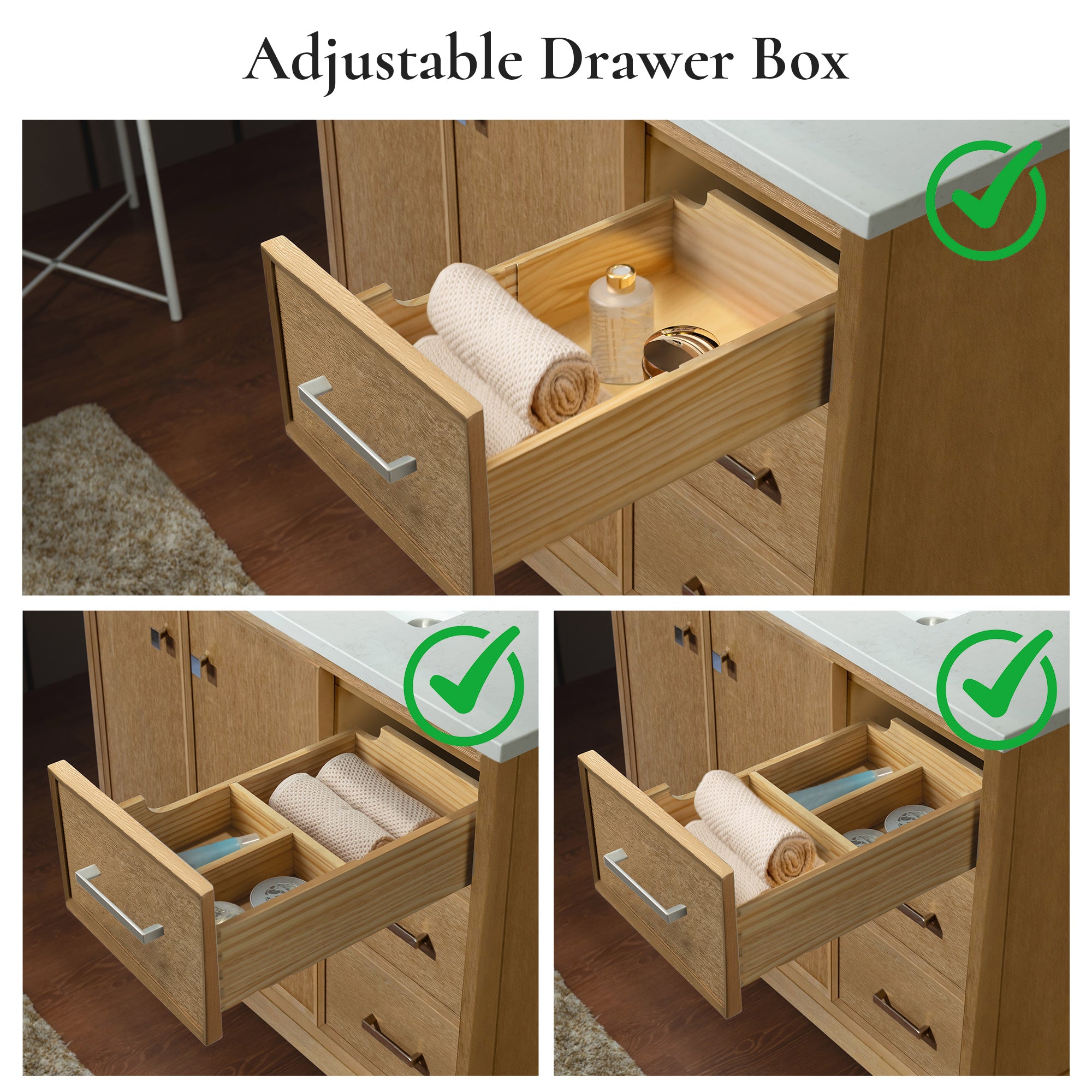 WOODBRIDGE 37" White Single Sink Bathroom Vanity Engineered Stone Top, Pre-drilled for 8 in. widespread faucets, Solid Wood Frame & Drawers, Fully Assembled and Ready to Install.