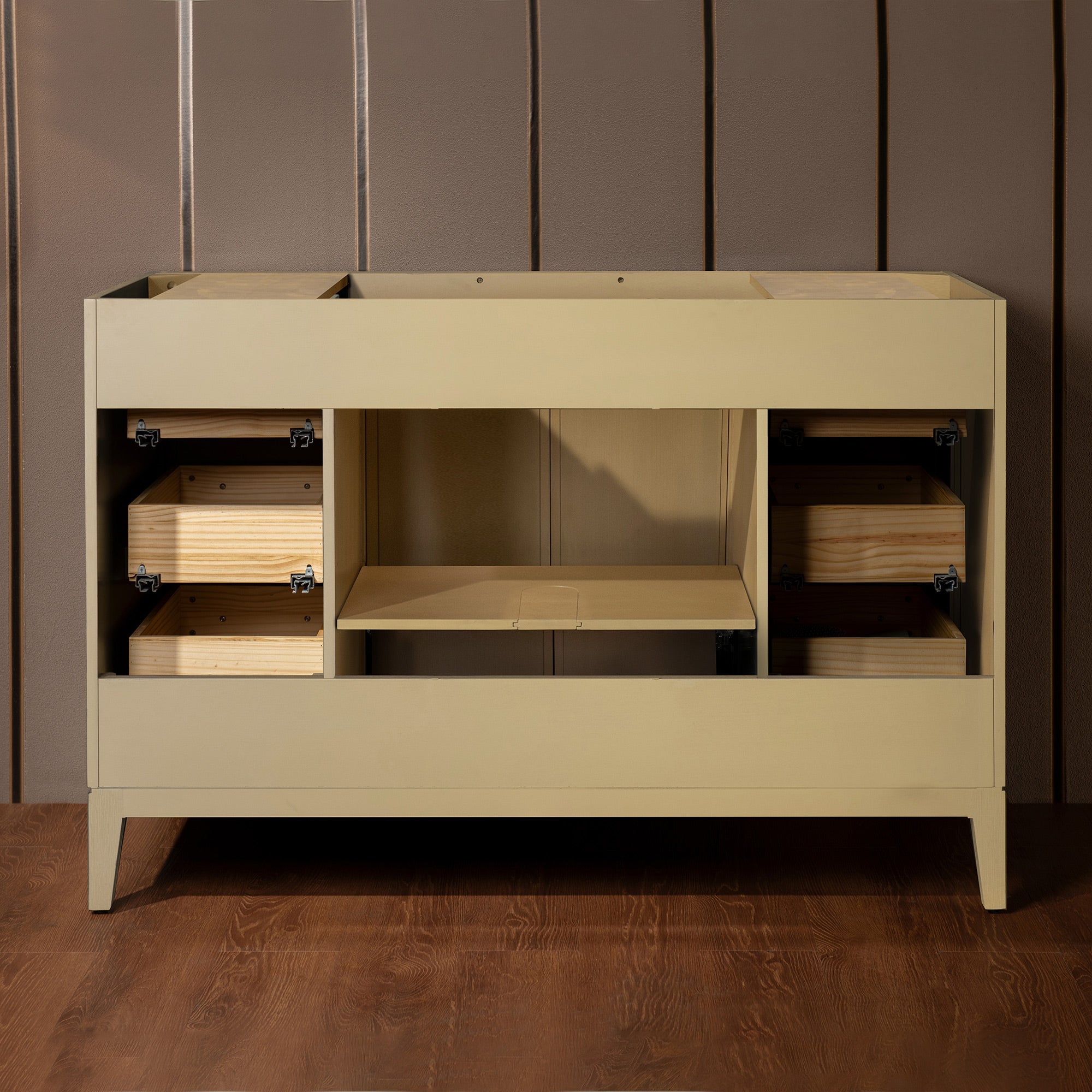 WOODBRIDGE 49" White Single Sink Bathroom Vanity Engineered Stone Top, Pre-drilled for 8 in. widespread faucets, Solid Wood Frame & Drawers, Fully Assembled and Ready to Install.