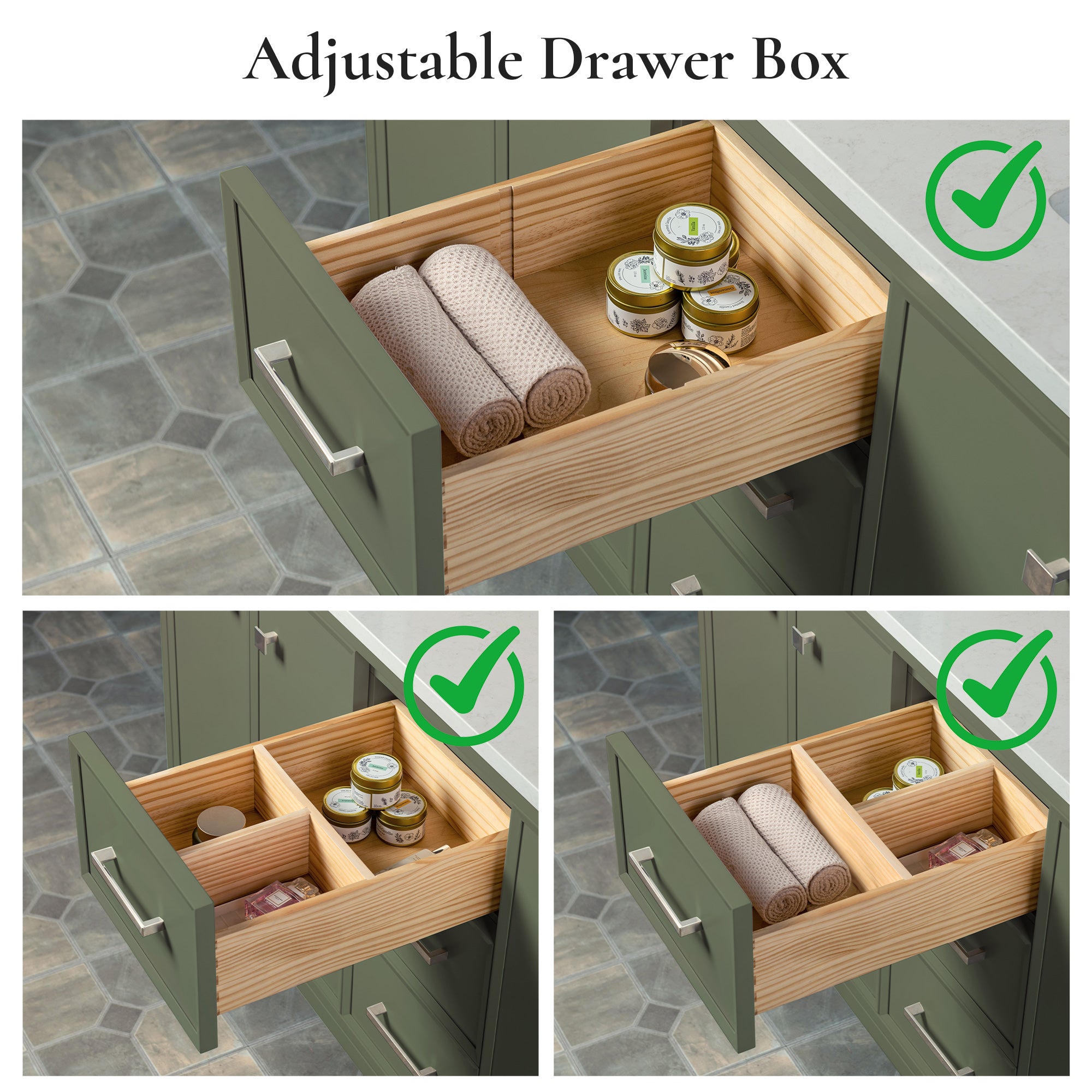 WOODBRIDGE 61" White Bathroom Vanity – Double Sink with Engineered Stone Top, Pre-drilled for 8 in. widespread faucets, Solid Wood Frame & Drawers, Fully Assembled and Ready for Installation