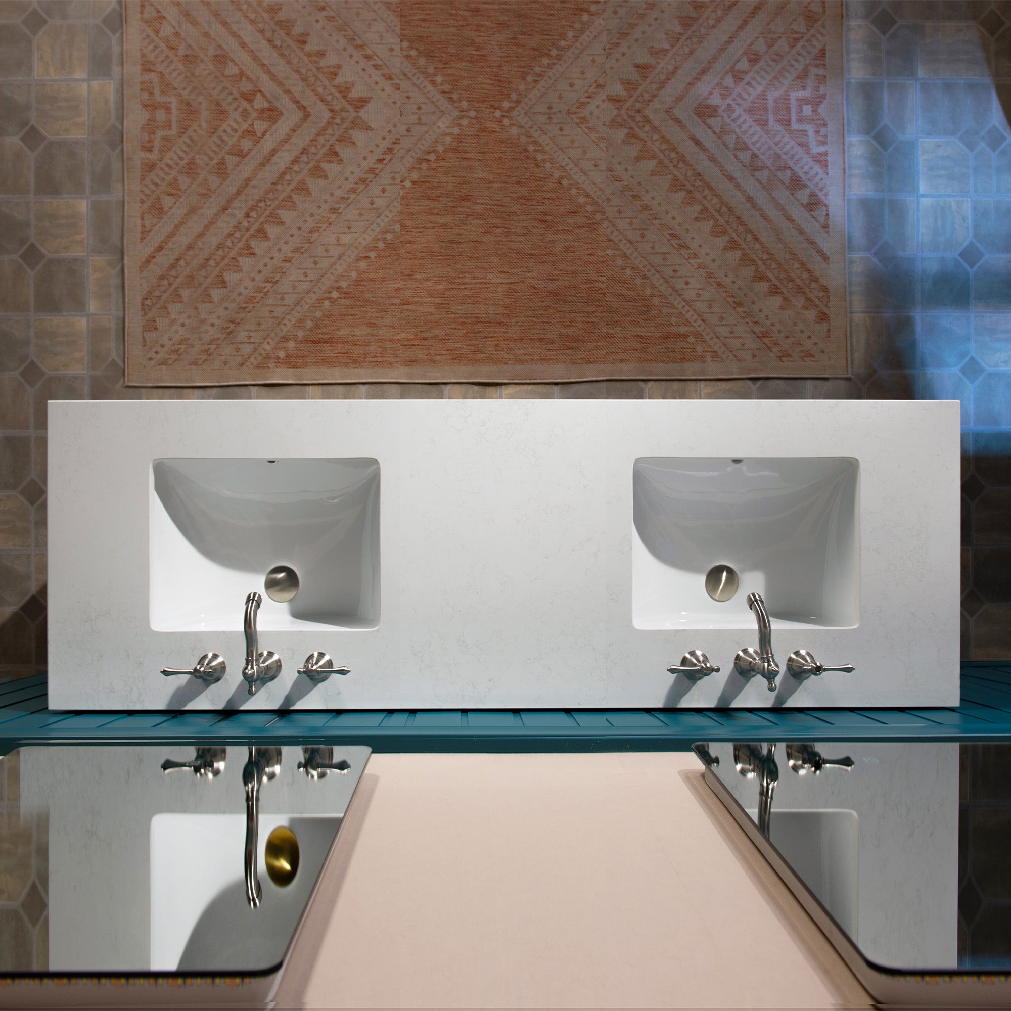 WOODBRIDGE 61" White Bathroom Vanity – Double Sink with Engineered Stone Top, Pre-drilled for 8 in. widespread faucets, Solid Wood Frame & Drawers, Fully Assembled and Ready for Installation