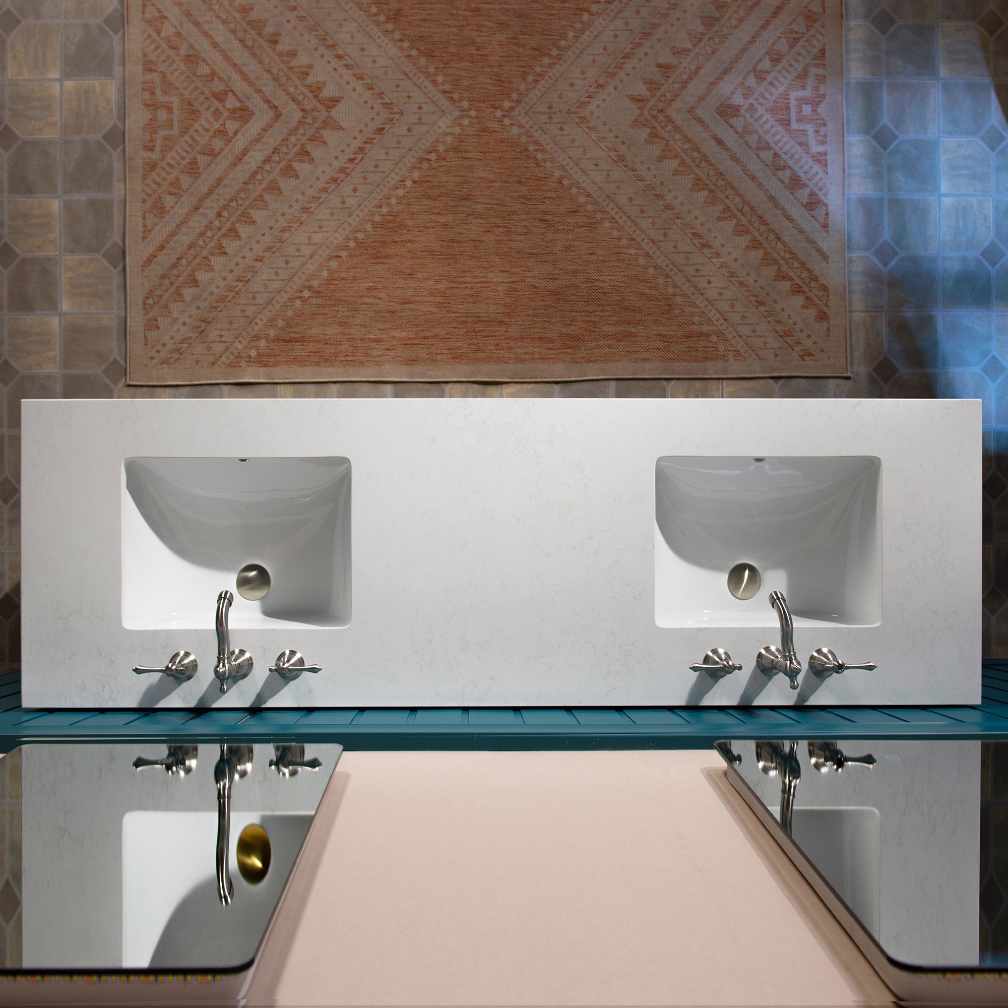 WOODBRIDGE 73" White Bathroom Vanity – Double Sink with Engineered Stone Top, Pre-drilled for 8 in. widespread faucets, Solid Wood Frame & Drawers, Fully Assembled and Ready for Installation