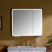 WOODBRIDGE Modern Rectangular Medicine Cabinet with Rounded Corners (30.75” W x 27.5” H) – Smart Storage, Anti-Fog Mirror, LED Lighting, Medium-Sized