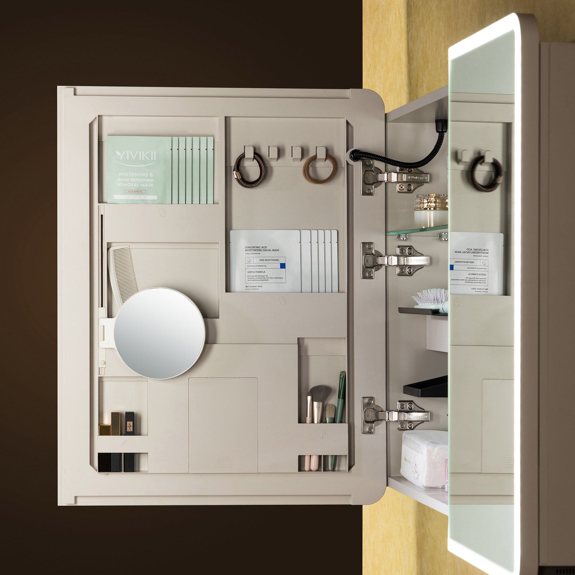 WOODBRIDGE Modern Rectangular Medicine Cabinet with Rounded Corners (30.75” W x 27.5” H) – Smart Storage, Anti-Fog Mirror, LED Lighting, Medium-Sized