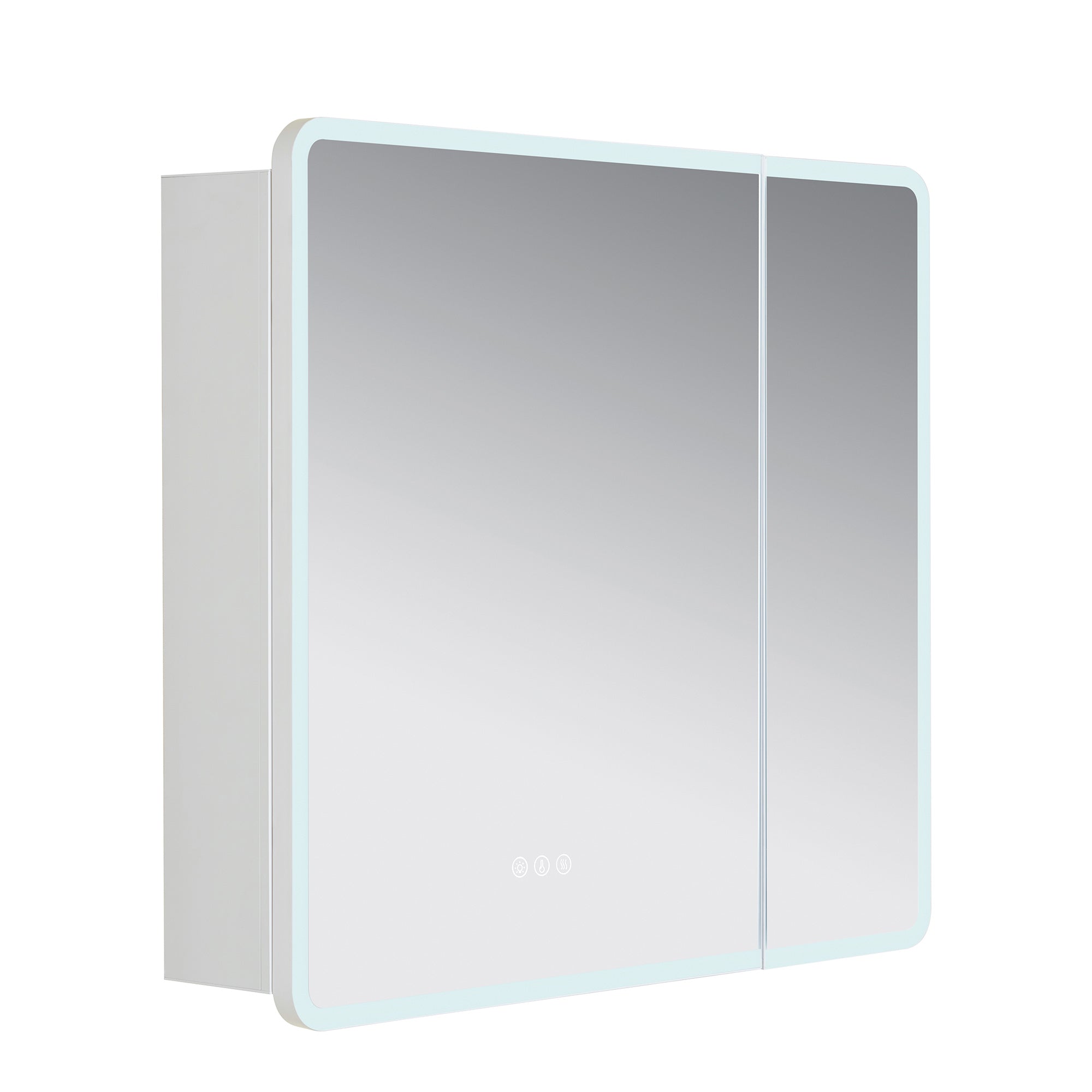 WOODBRIDGE Modern Rectangular Medicine Cabinet with Rounded Corners (30.75” W x 27.5” H) – Smart Storage, Anti-Fog Mirror, LED Lighting, Medium-Sized