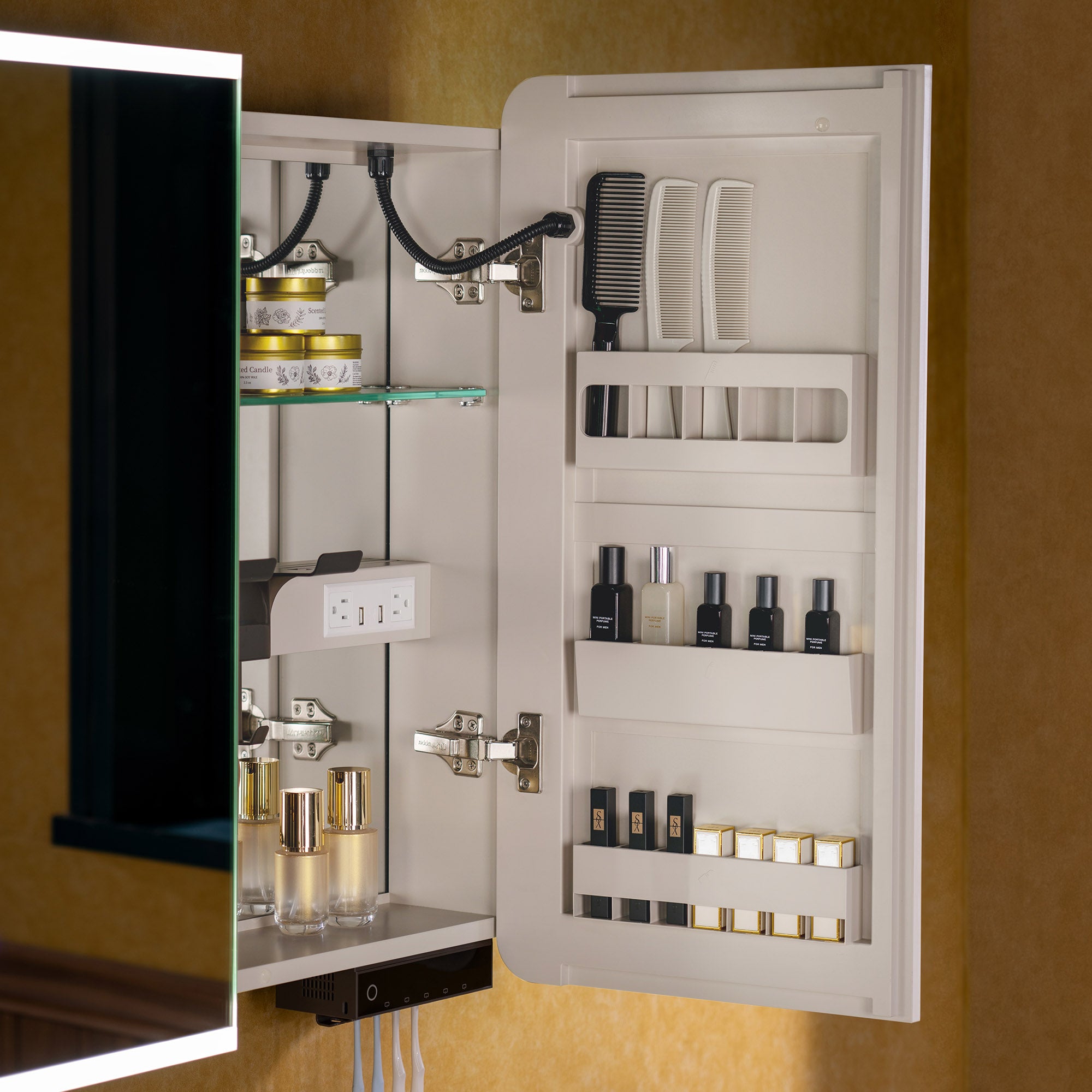 WOODBRIDGE Modern Rectangular Medicine Cabinet with Rounded Corners (30.75” W x 27.5” H) – Smart Storage, Anti-Fog Mirror, LED Lighting, Medium-Sized