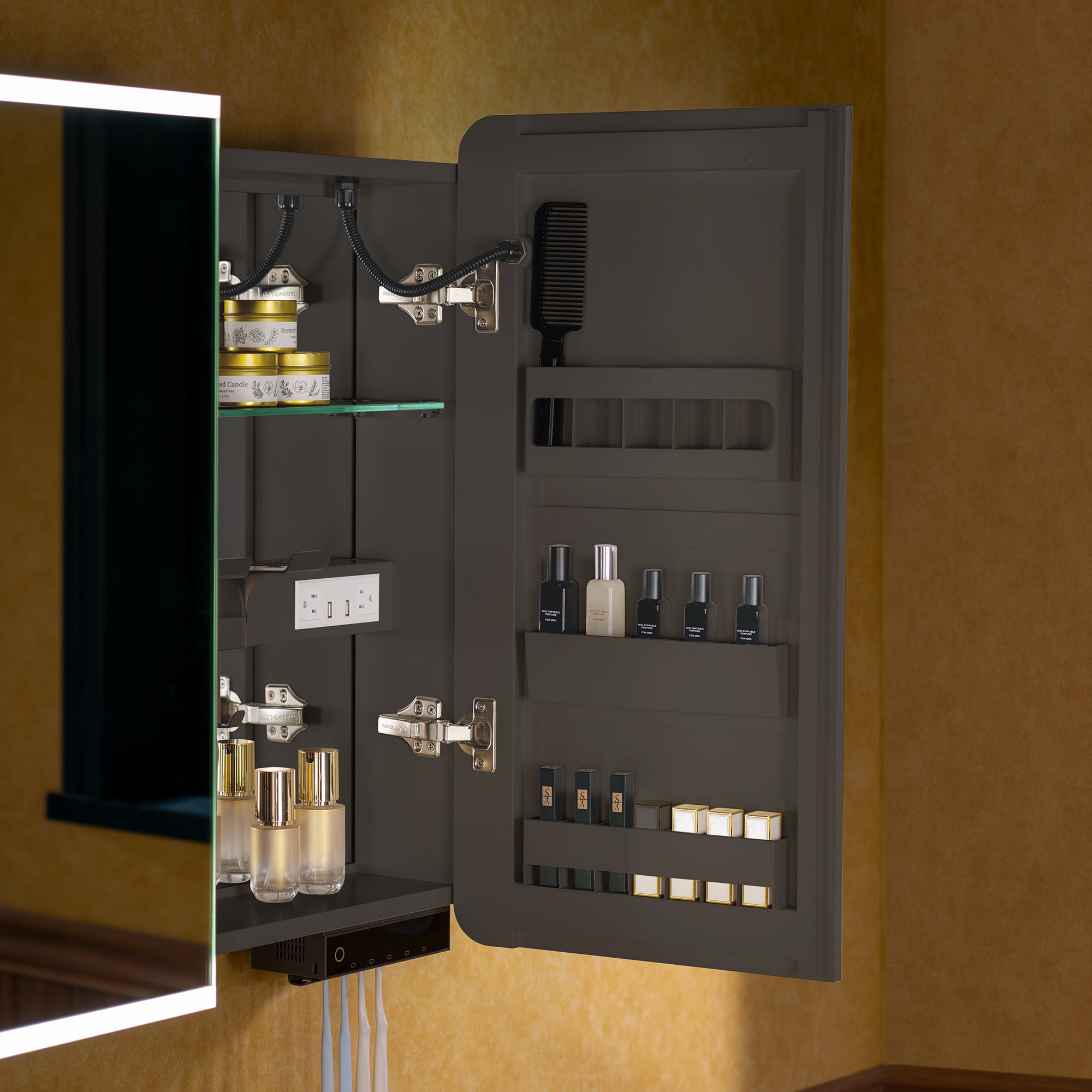 WOODBRIDGE Modern Rectangular Medicine Cabinet with Rounded Corners (30.75” W x 27.5” H) – Smart Storage, Anti-Fog Mirror, LED Lighting, Medium-Sized