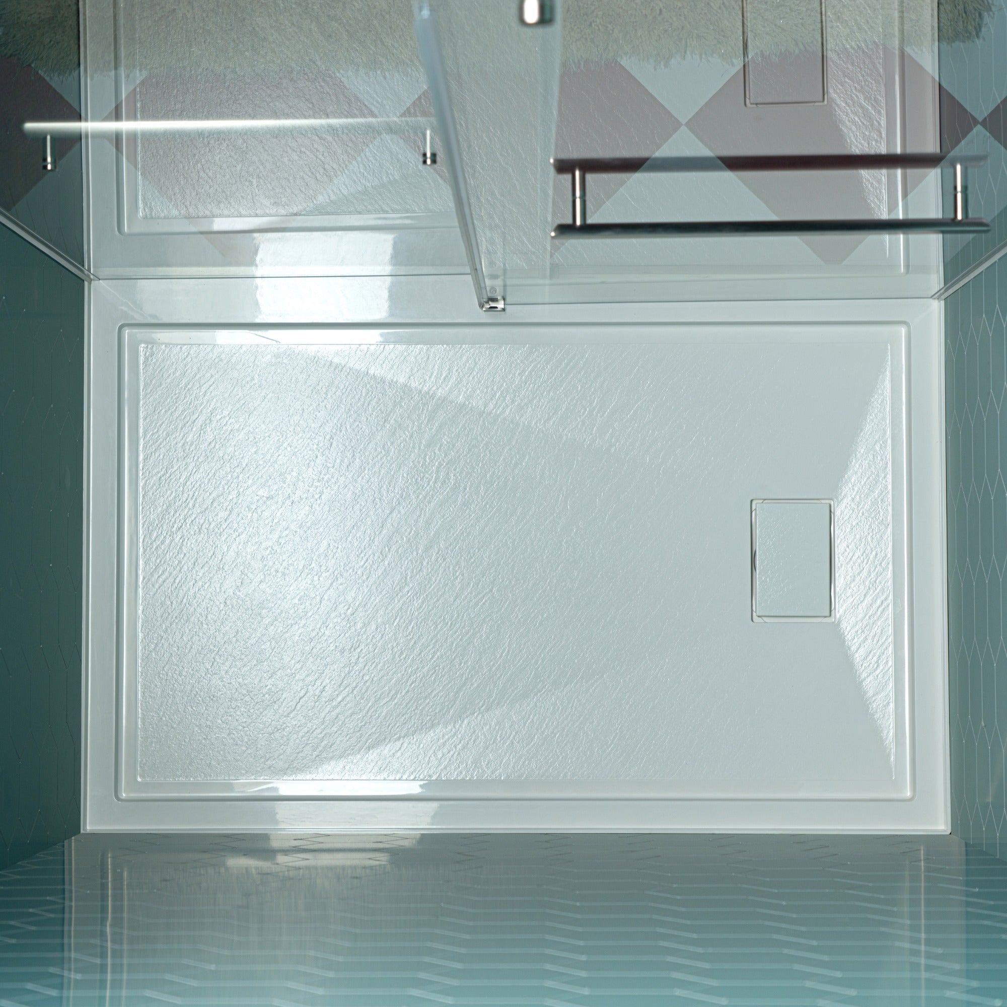 WOODBRIDGE 48 in. x 36 in. Solid Surface Shower Pan Base in White, Alcove Installation with Left Drain, Slip-Resistant & Mold-Resistant