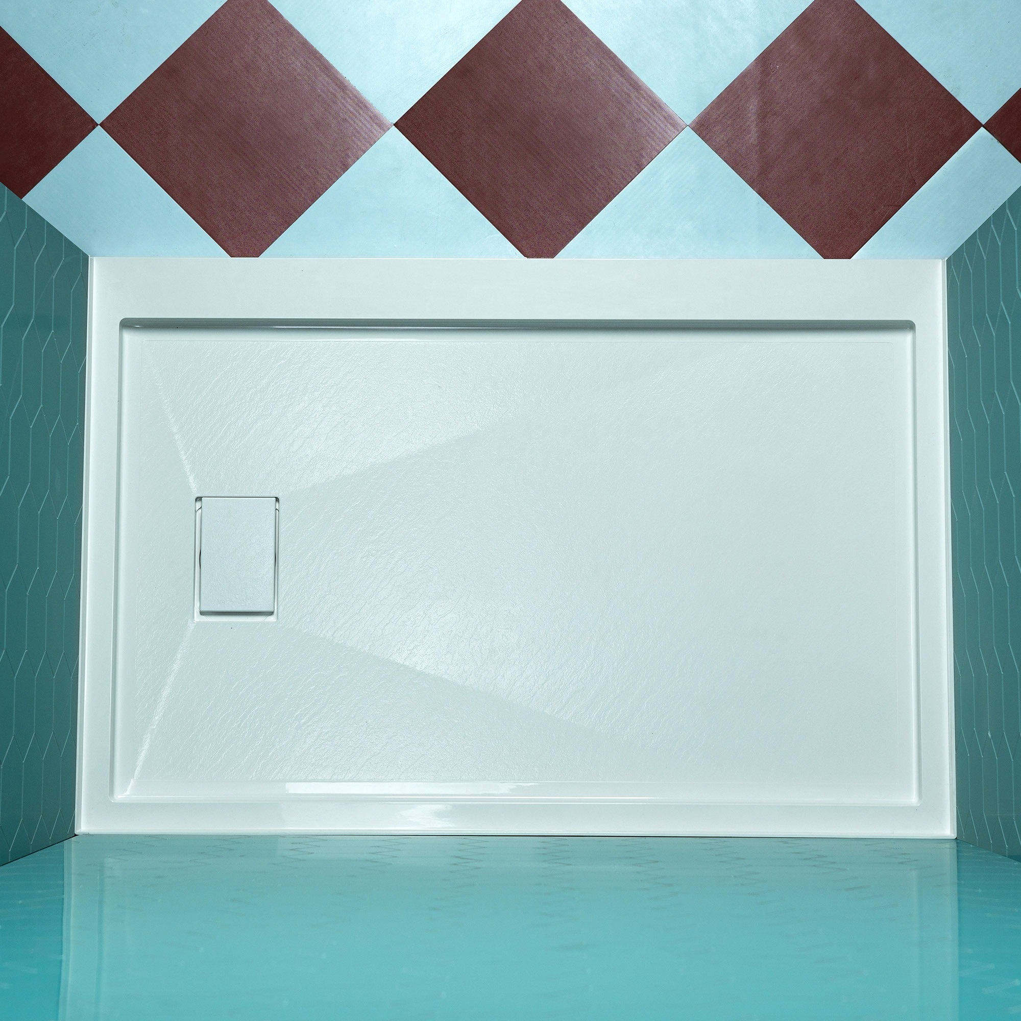 WOODBRIDGE 48 in. x 36 in. Solid Surface Shower Pan Base in White, Alcove Installation with Right Drain, Slip-Resistant & Mold-Resistant